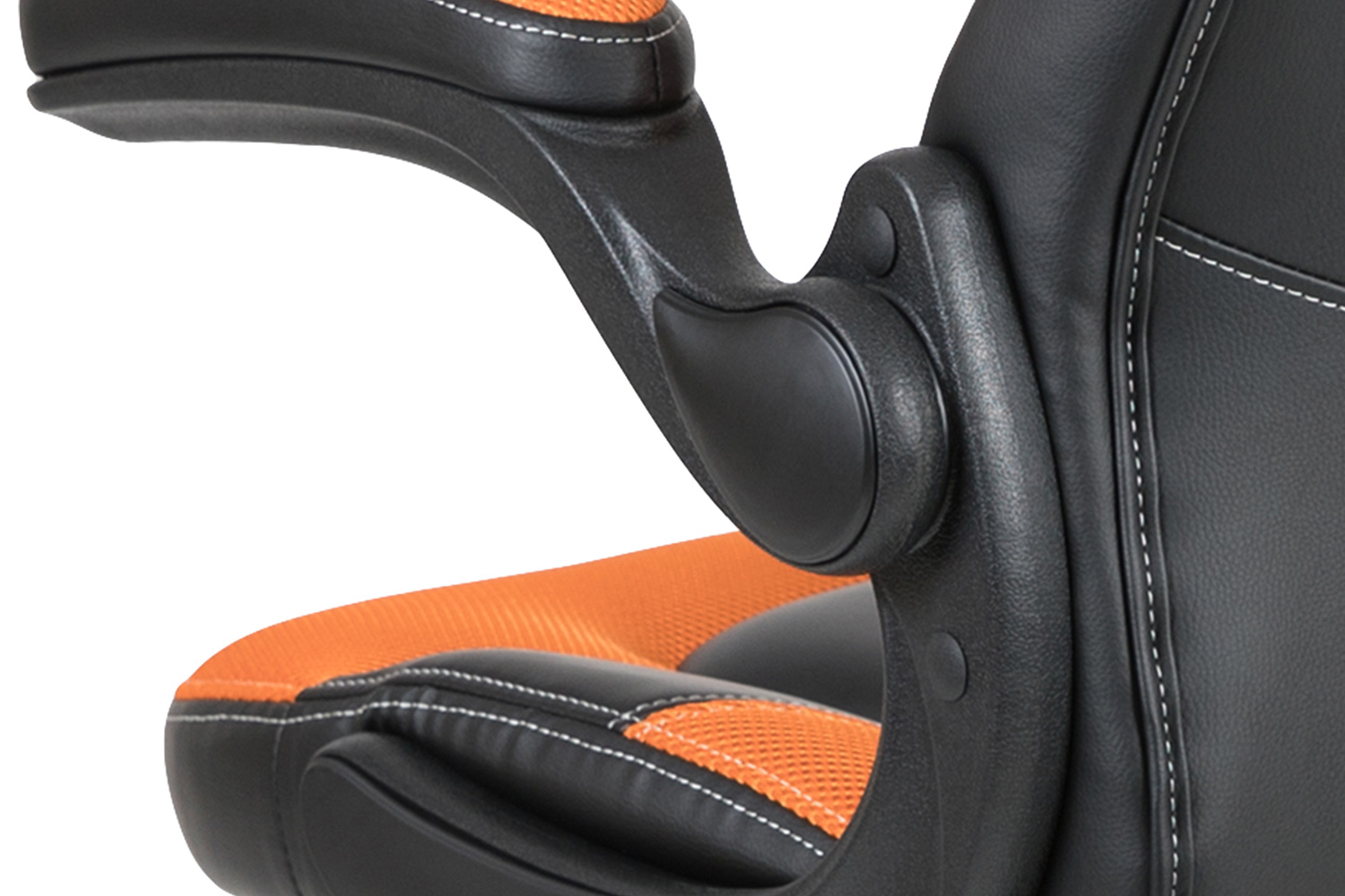 BLNK X10 Gaming Racing Office Ergonomic Computer PC Adjustable Swivel Chair with Flip-up Arms - Orange/Black