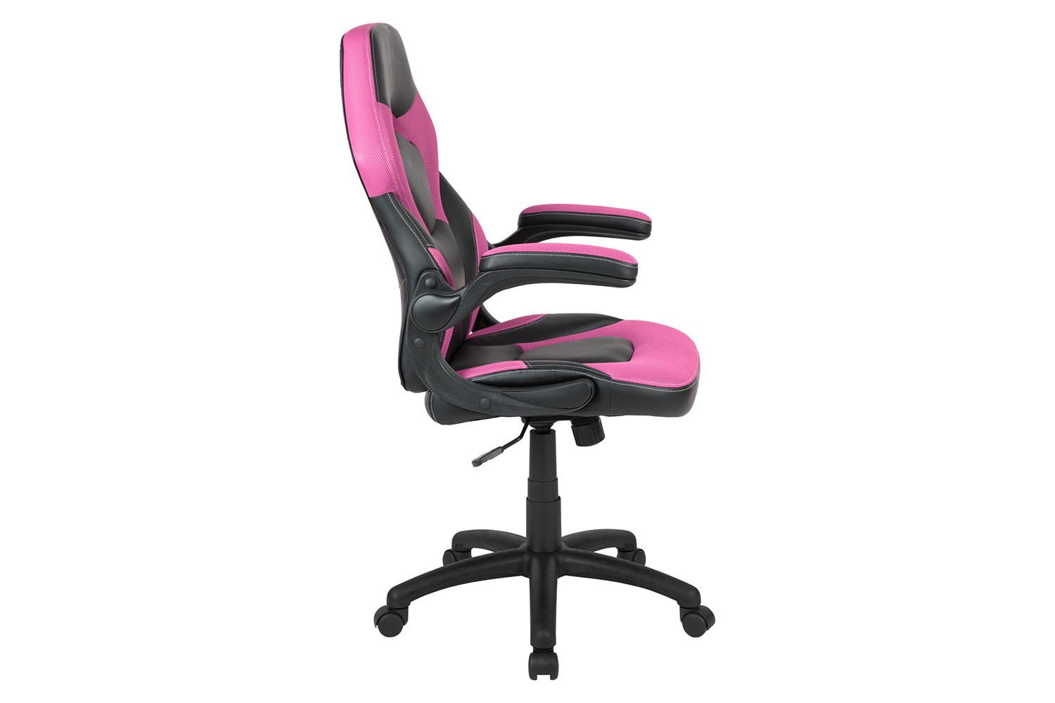 BLNK X10 Gaming Racing Office Ergonomic Computer PC Adjustable Swivel Chair with Flip-up Arms - Pink/Black