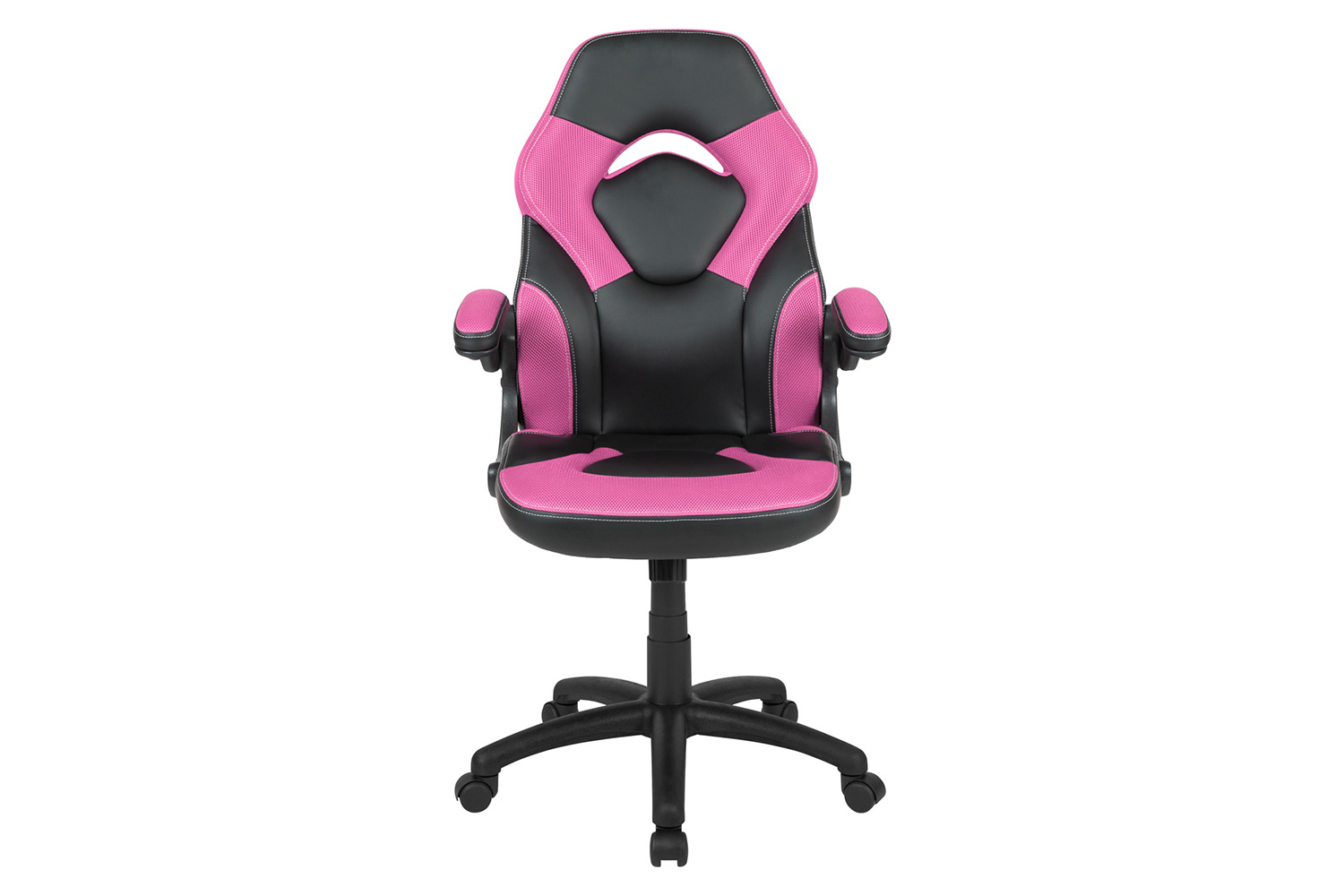 BLNK X10 Gaming Racing Office Ergonomic Computer PC Adjustable Swivel Chair with Flip-up Arms - Pink/Black