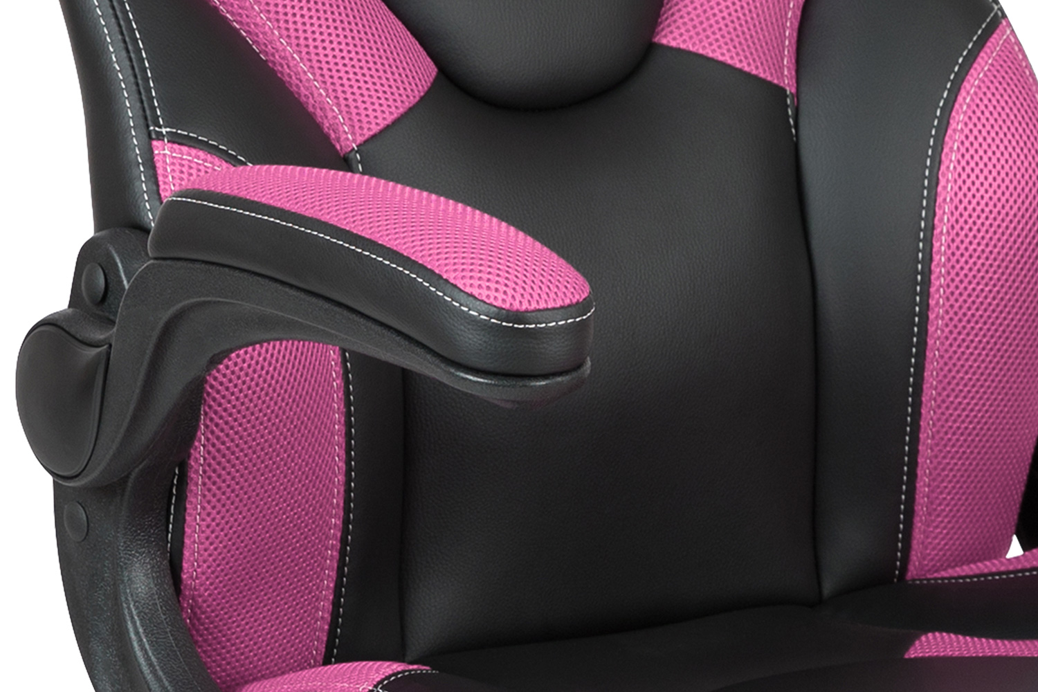 BLNK X10 Gaming Racing Office Ergonomic Computer PC Adjustable Swivel Chair with Flip-up Arms - Pink/Black