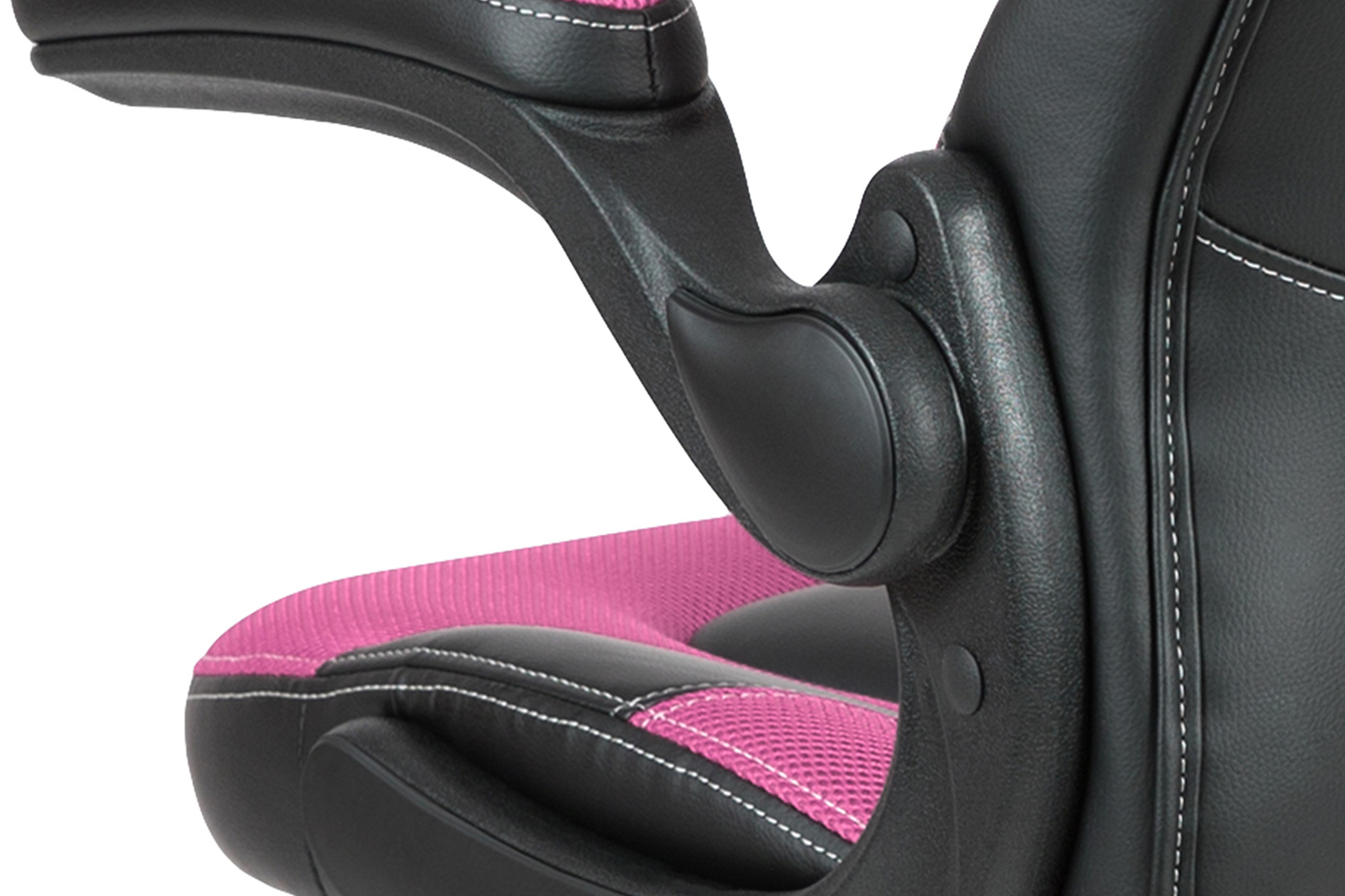 BLNK X10 Gaming Racing Office Ergonomic Computer PC Adjustable Swivel Chair with Flip-up Arms - Pink/Black