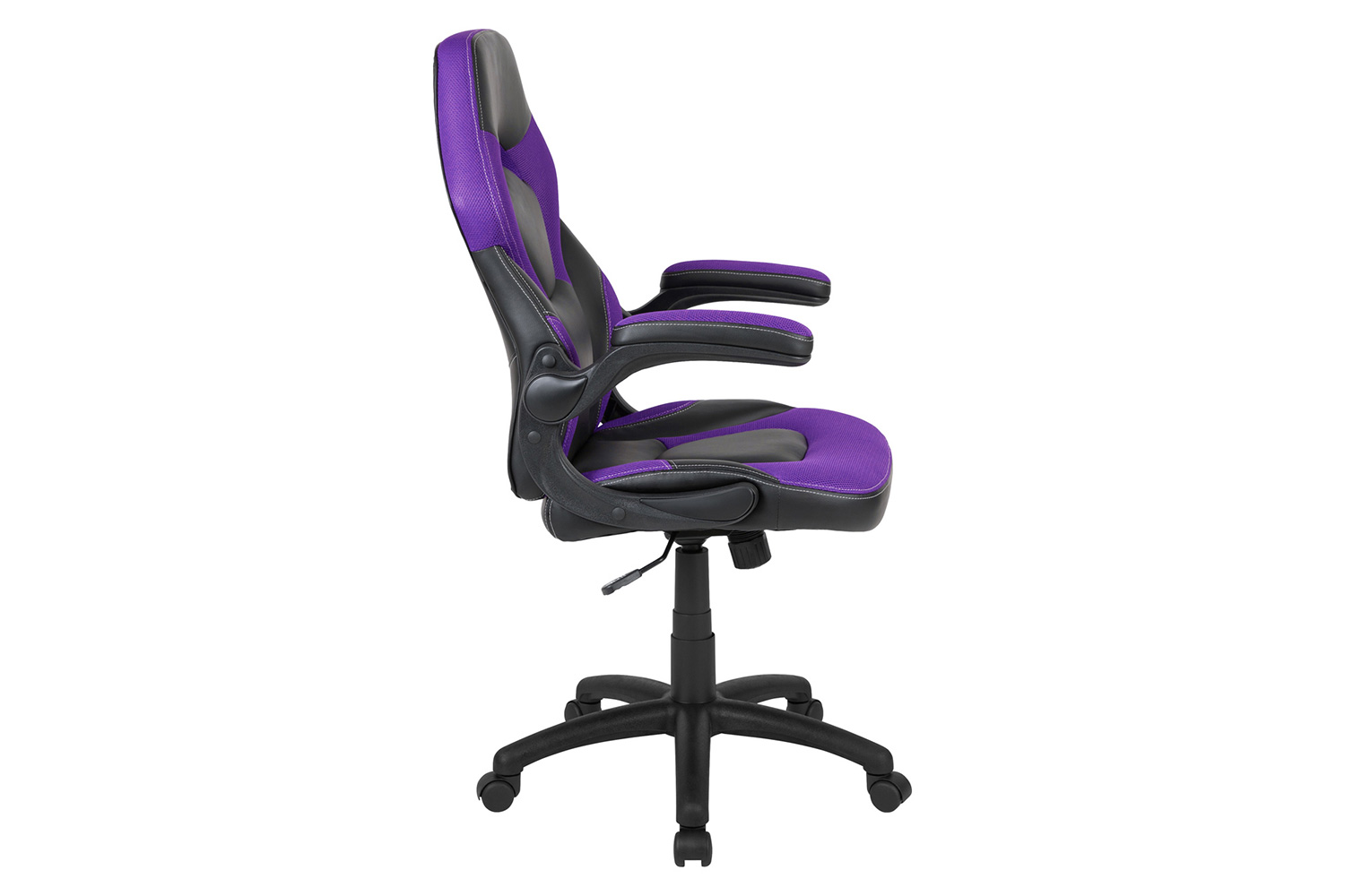 BLNK X10 Gaming Racing Office Ergonomic Computer PC Adjustable Swivel Chair with Flip-up Arms - Purple/Black