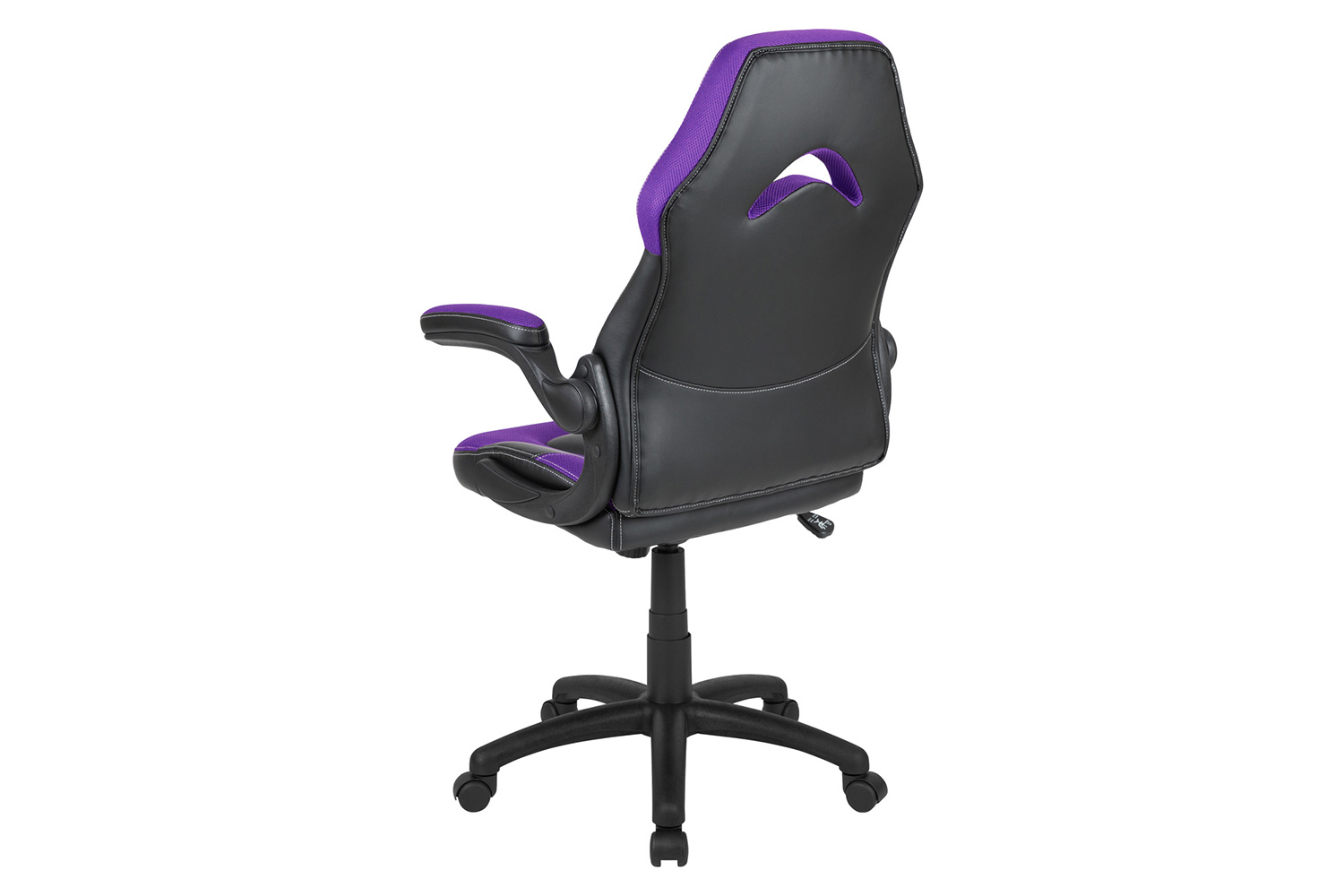 BLNK X10 Gaming Racing Office Ergonomic Computer PC Adjustable Swivel Chair with Flip-up Arms - Purple/Black