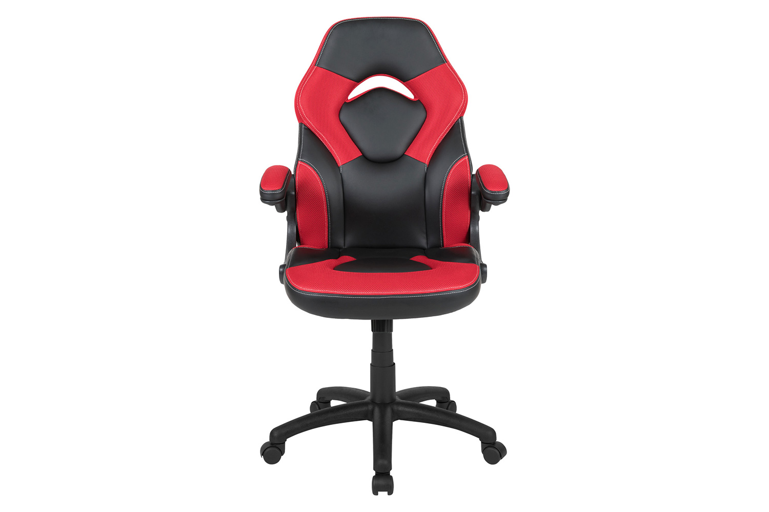 BLNK X10 Gaming Racing Office Ergonomic Computer PC Adjustable Swivel Chair with Flip-up Arms - Red/Black