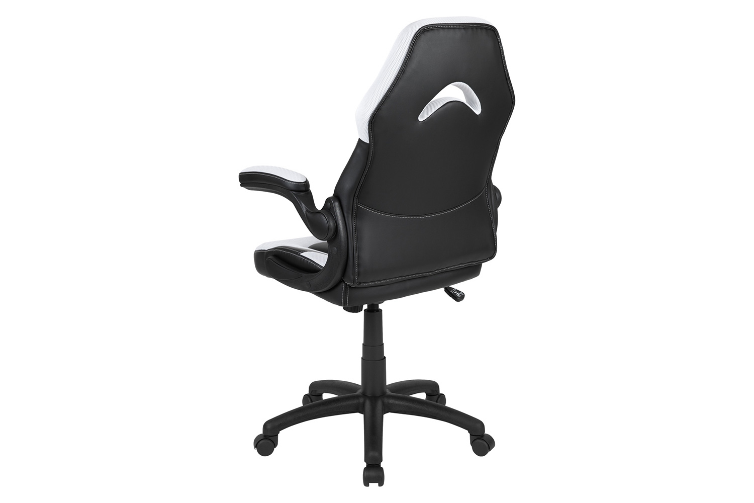 BLNK X10 Gaming Racing Office Ergonomic Computer PC Adjustable Swivel Chair with Flip-up Arms - White/Black