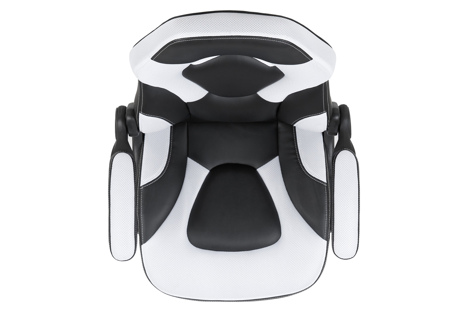 BLNK X10 Gaming Racing Office Ergonomic Computer PC Adjustable Swivel Chair with Flip-up Arms - White/Black