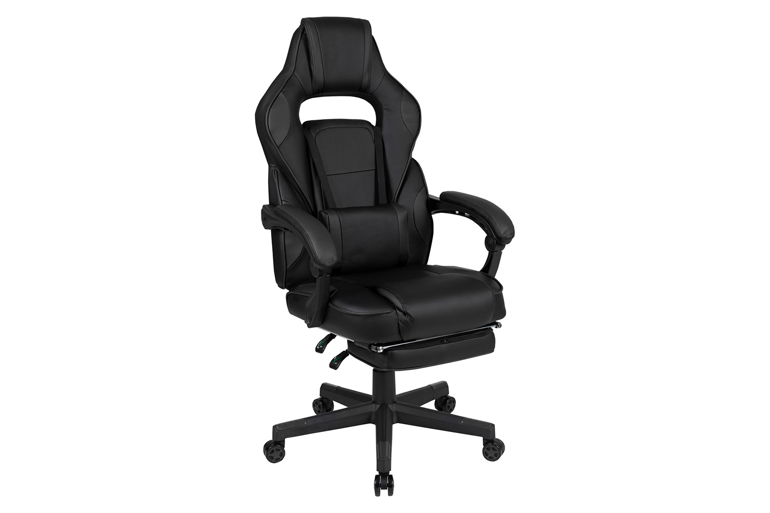 BLNK X40 Gaming Racing Ergonomic Computer Chair with Fully Reclining Back/Arms, Slide-Out Footrest, Massaging Lumbar - Black