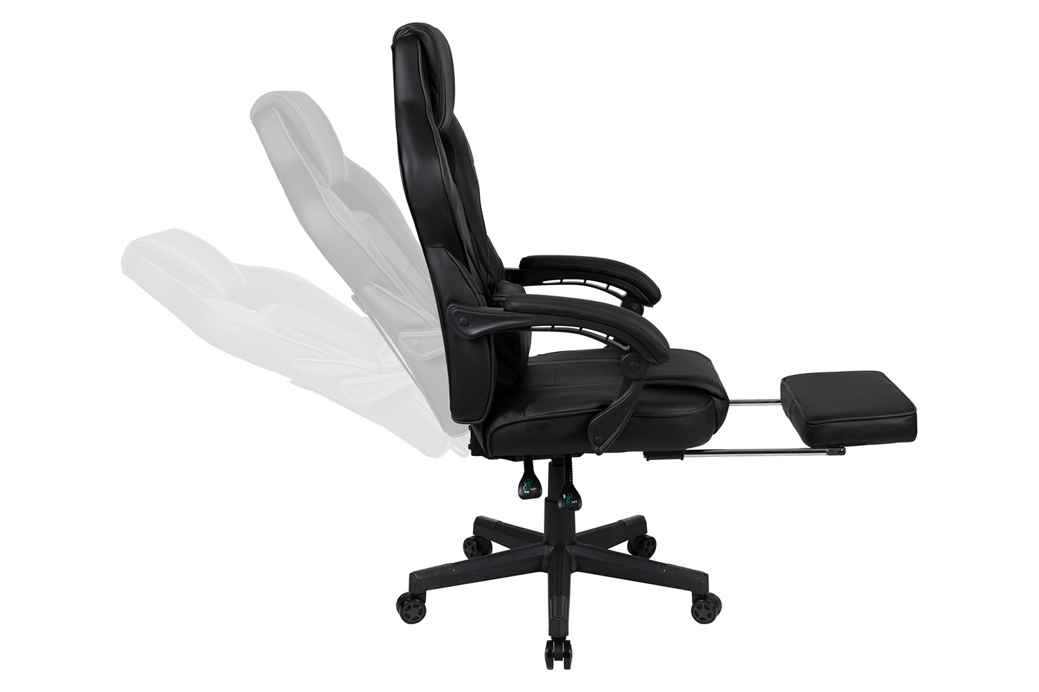 BLNK X40 Gaming Racing Ergonomic Computer Chair with Fully Reclining Back/Arms, Slide-Out Footrest, Massaging Lumbar - Black