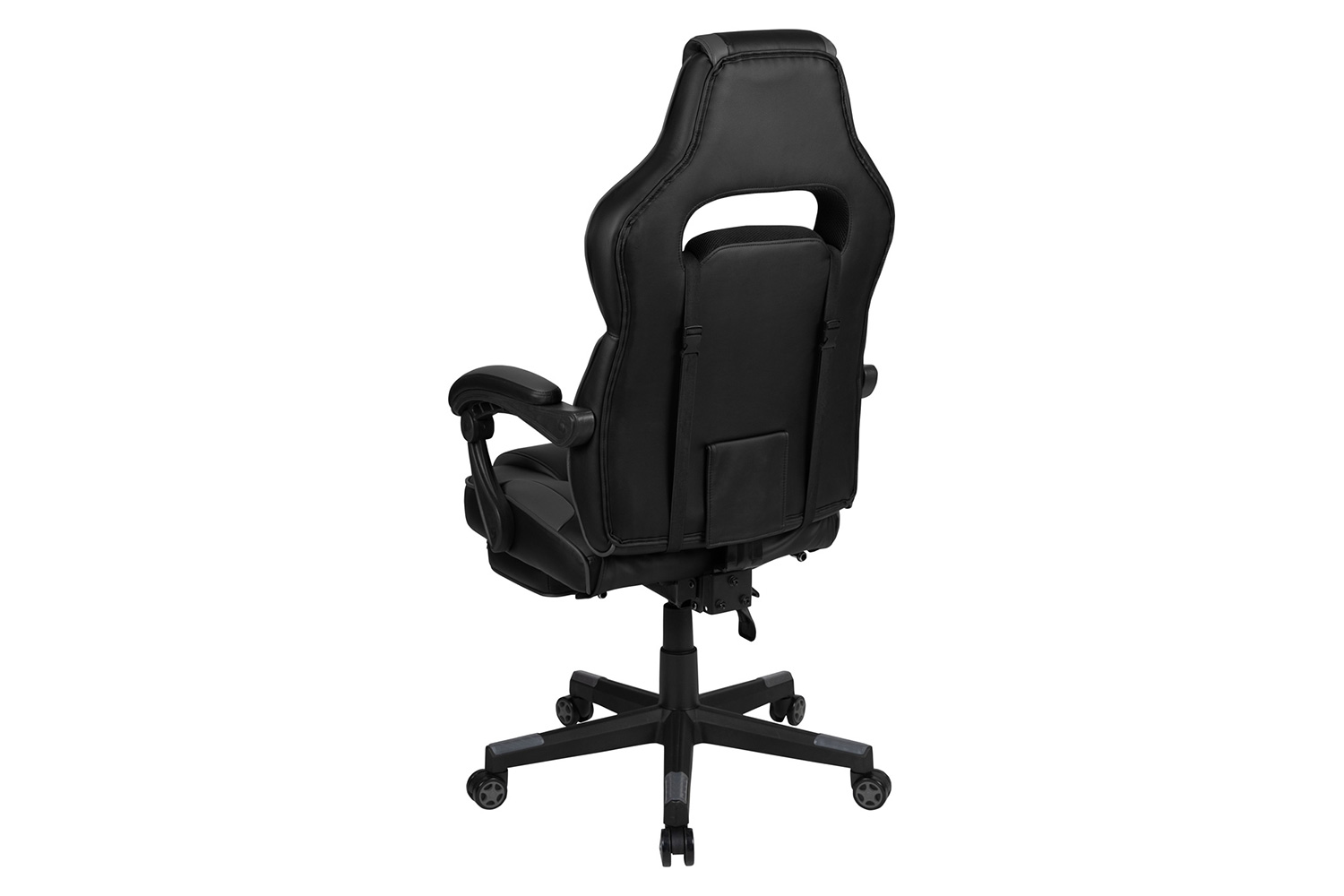 BLNK X40 Gaming Racing Ergonomic Computer Chair with Fully Reclining Back/Arms, Slide-Out Footrest, Massaging Lumbar - Black/Gray