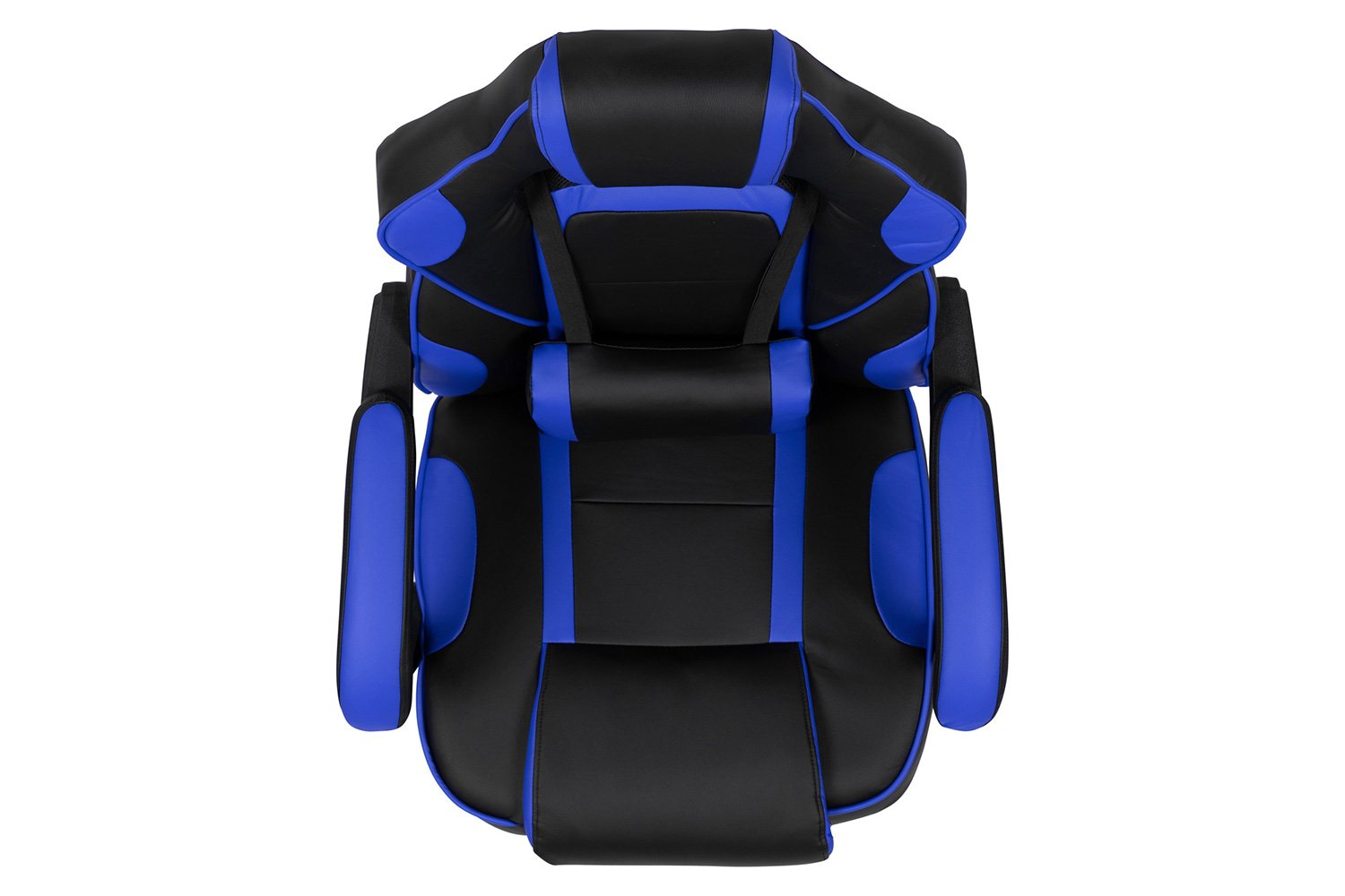 BLNK X40 Gaming Racing Ergonomic Computer Chair with Fully Reclining Back/Arms, Slide-Out Footrest, Massaging Lumbar - Black/Blue