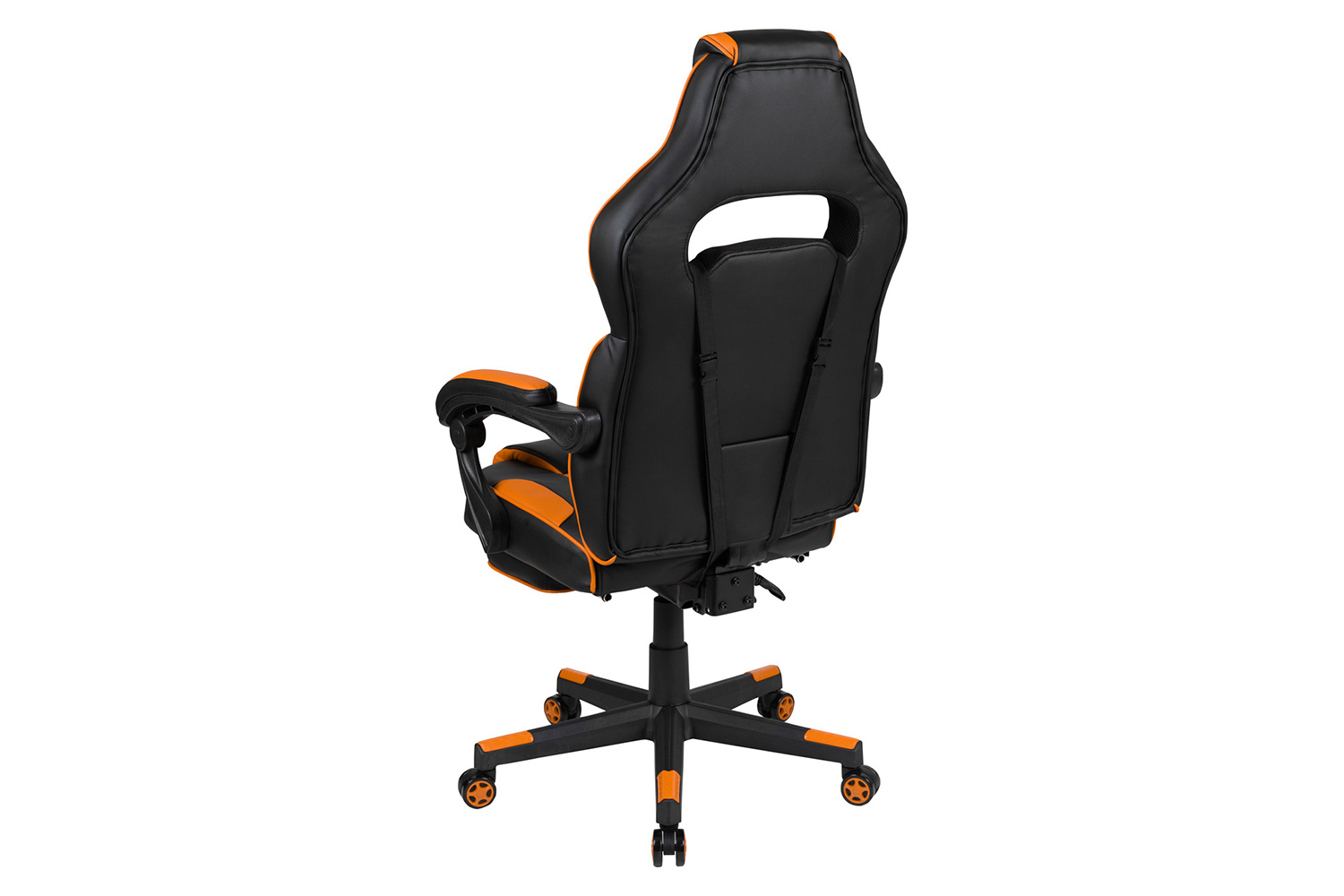 BLNK X40 Gaming Racing Ergonomic Computer Chair with Fully Reclining Back/Arms, Slide-Out Footrest, Massaging Lumbar - Black/Orange