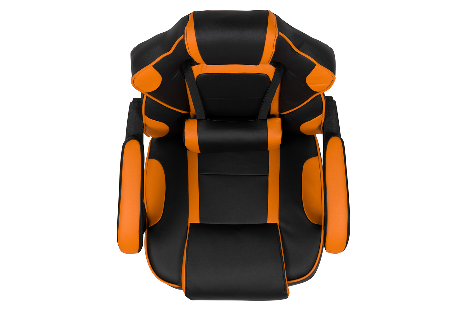 BLNK X40 Gaming Racing Ergonomic Computer Chair with Fully Reclining Back/Arms, Slide-Out Footrest, Massaging Lumbar - Black/Orange