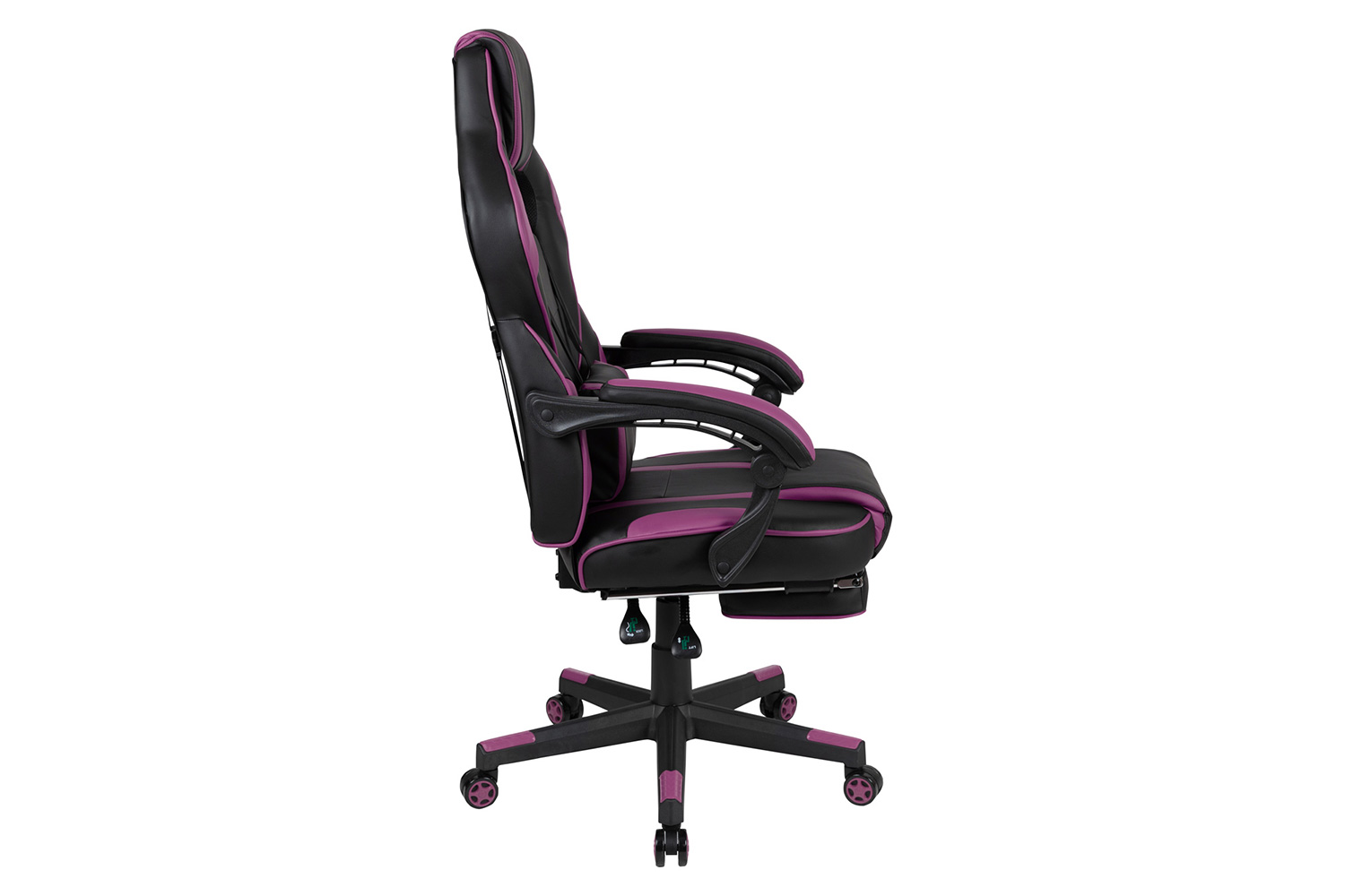 BLNK X40 Gaming Racing Ergonomic Computer Chair with Fully Reclining Back/Arms, Slide-Out Footrest, Massaging Lumbar - Black/Purple