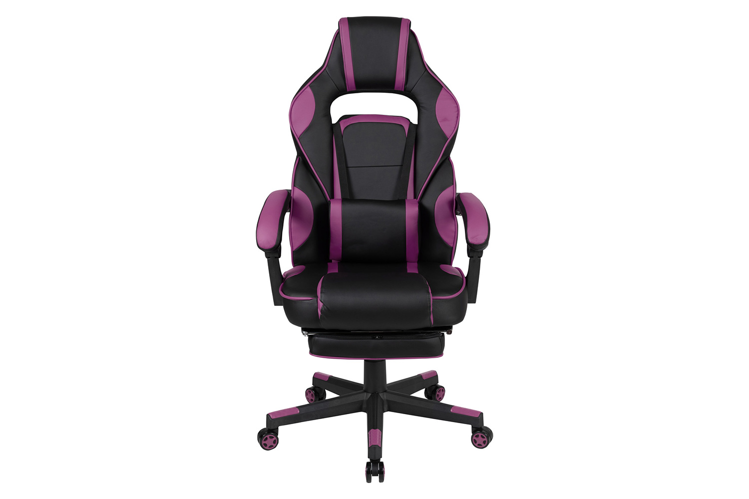 BLNK X40 Gaming Racing Ergonomic Computer Chair with Fully Reclining Back/Arms, Slide-Out Footrest, Massaging Lumbar - Black/Purple