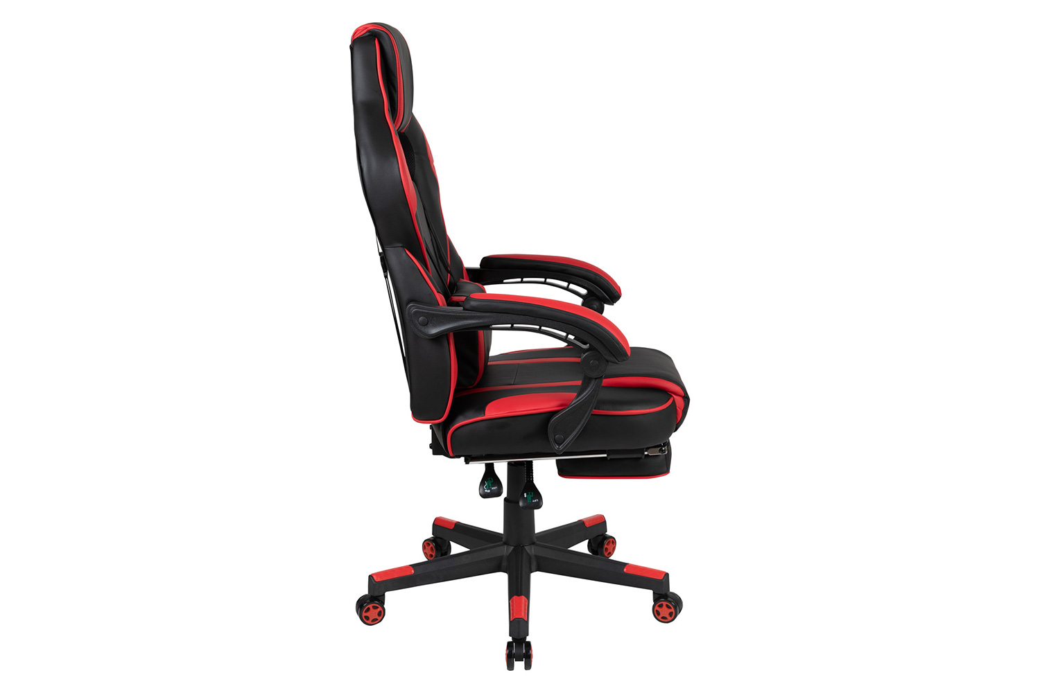 BLNK X40 Gaming Racing Ergonomic Computer Chair with Fully Reclining Back/Arms, Slide-Out Footrest, Massaging Lumbar - Red