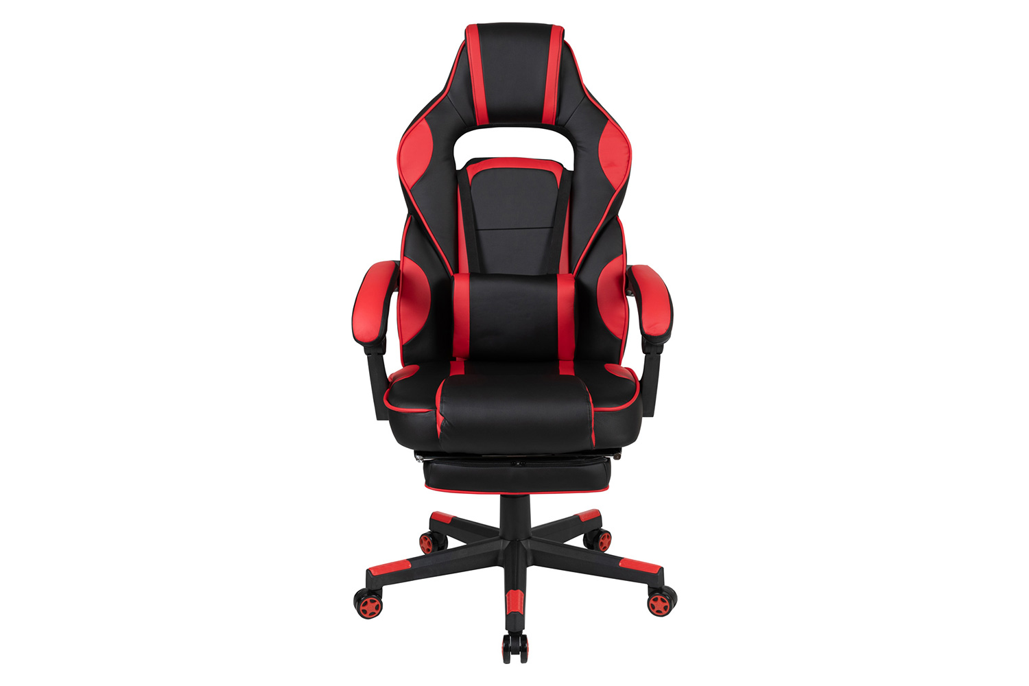 BLNK X40 Gaming Racing Ergonomic Computer Chair with Fully Reclining Back/Arms, Slide-Out Footrest, Massaging Lumbar - Red