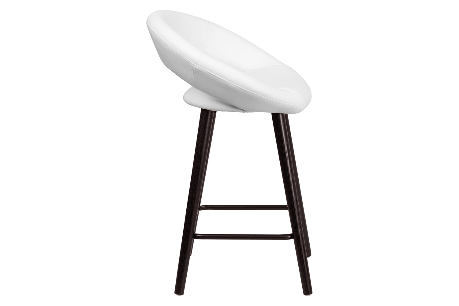 BLNK - Kelsey Series Vinyl Contemporary Cappuccino Wood Counter Height Stool