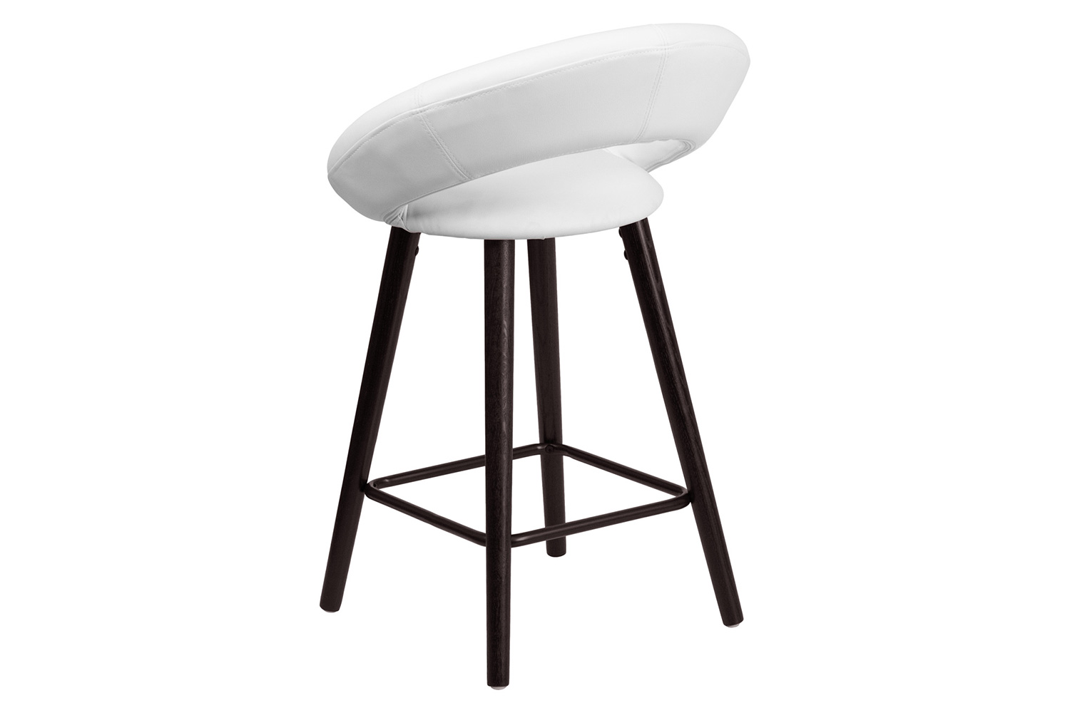 BLNK - Kelsey Series Vinyl Contemporary Cappuccino Wood Counter Height Stool