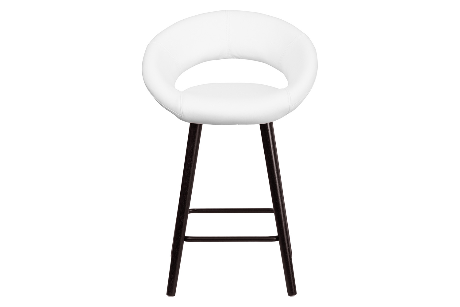 BLNK - Kelsey Series Vinyl Contemporary Cappuccino Wood Counter Height Stool