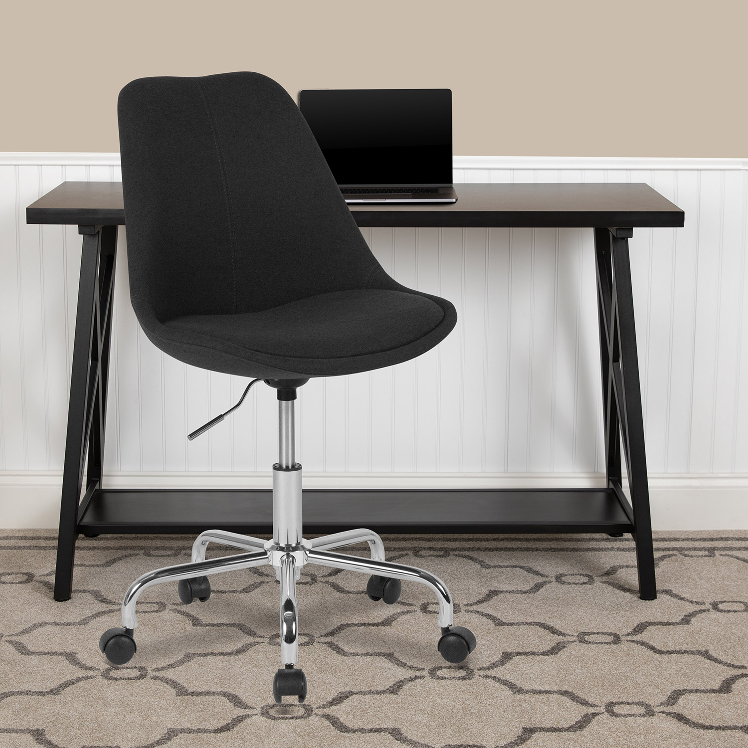 BLNK Aurora Series Mid-Back Task Office Chair with Pneumatic Lift and Chrome Base