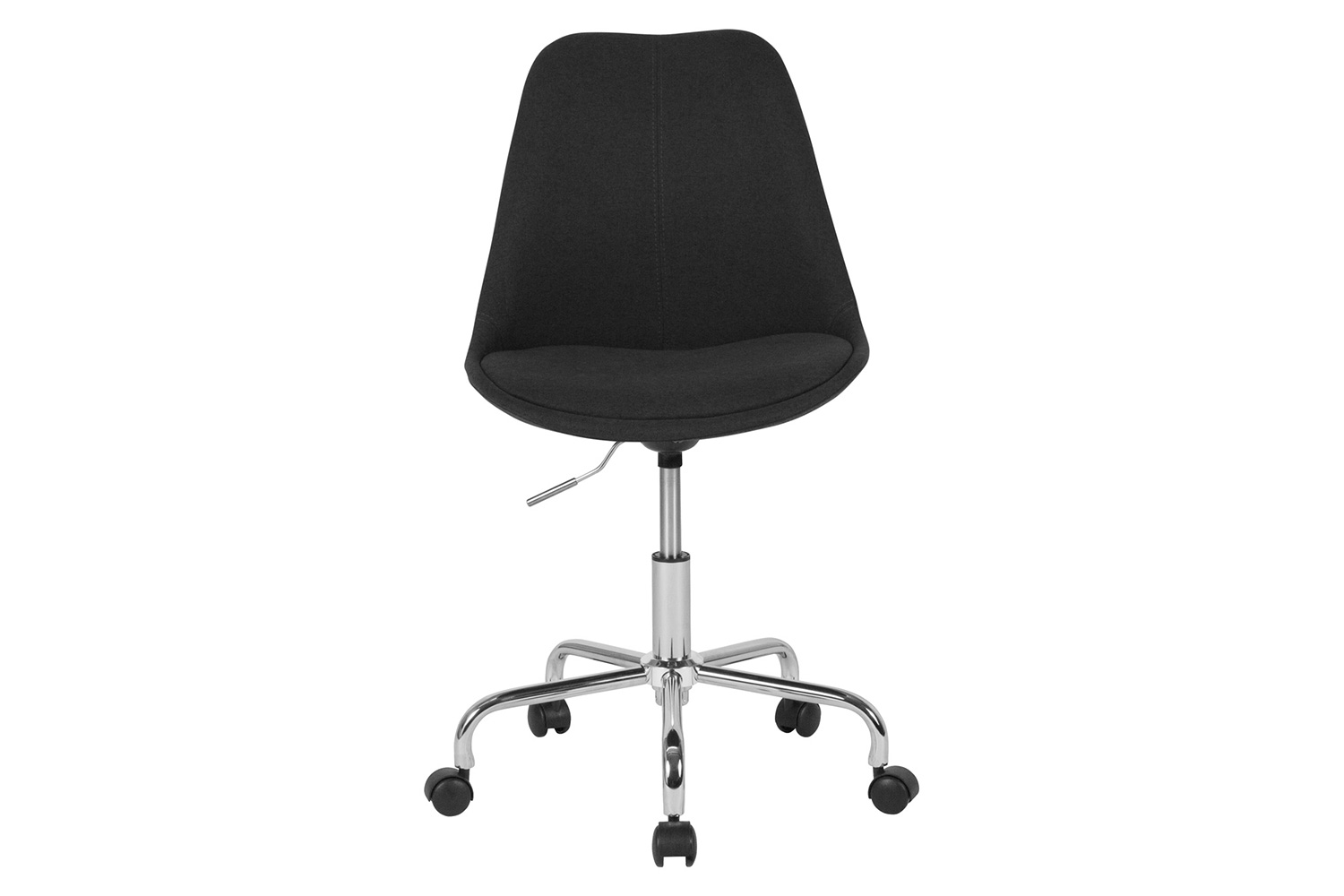 BLNK Aurora Series Mid-Back Task Office Chair with Pneumatic Lift and Chrome Base - Black