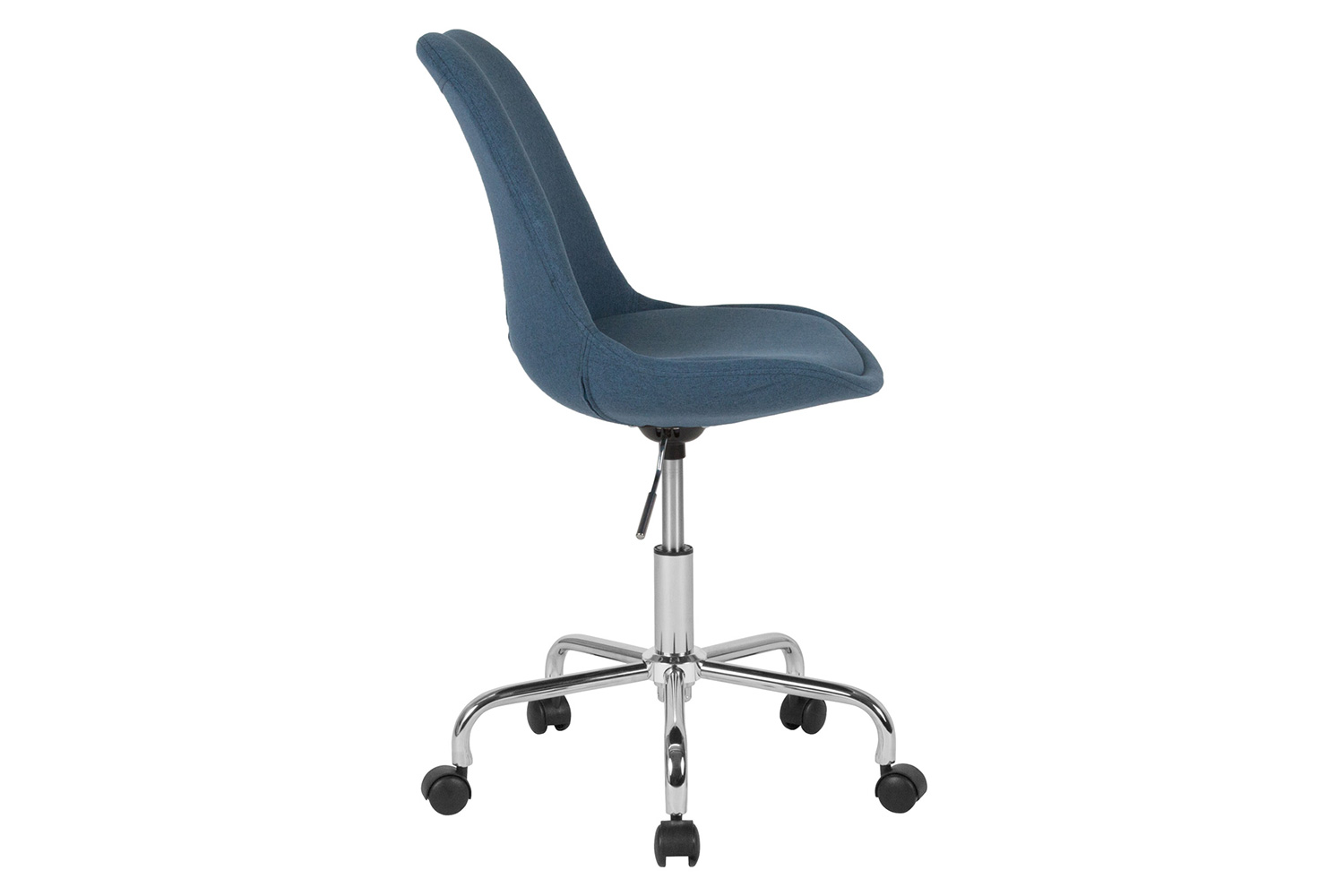 BLNK Aurora Series Mid-Back Task Office Chair with Pneumatic Lift and Chrome Base - Blue