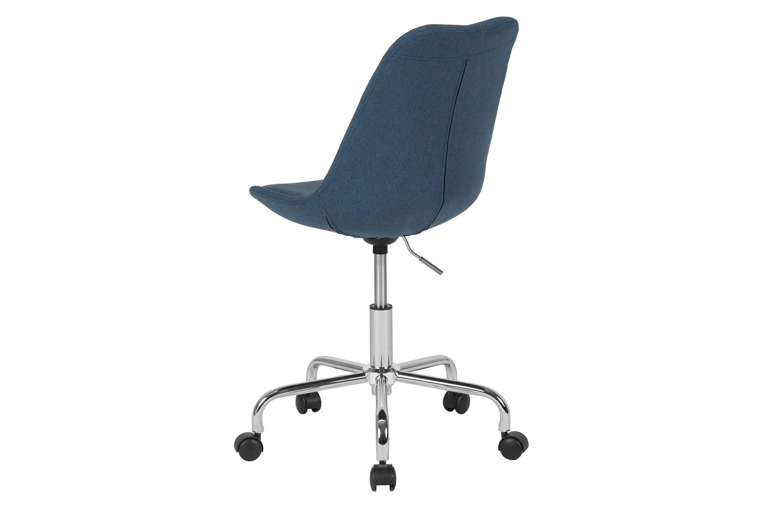 BLNK Aurora Series Mid-Back Task Office Chair with Pneumatic Lift and Chrome Base - Blue