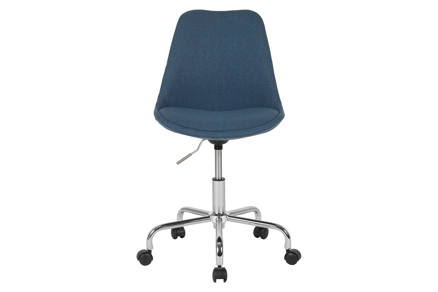 BLNK Aurora Series Mid-Back Task Office Chair with Pneumatic Lift and Chrome Base - Blue