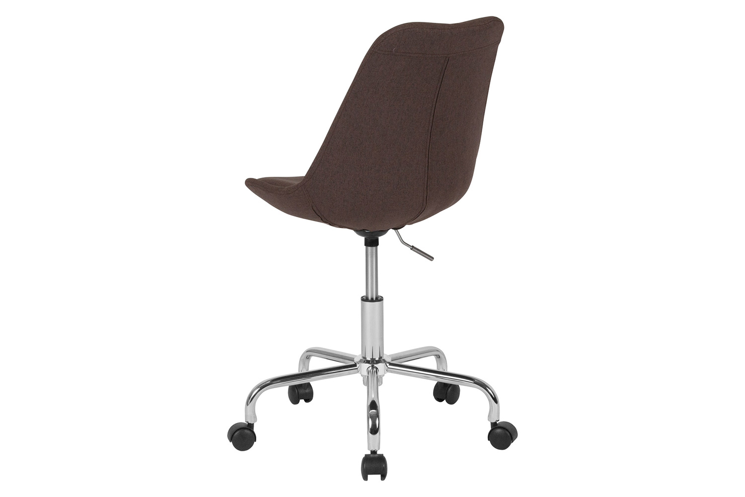 BLNK Aurora Series Mid-Back Task Office Chair with Pneumatic Lift and Chrome Base - Brown