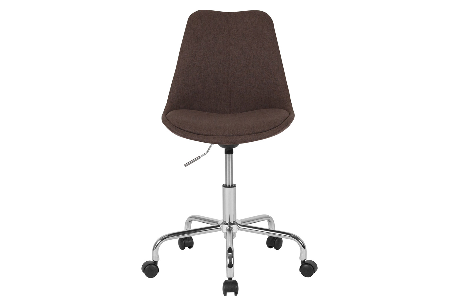 BLNK Aurora Series Mid-Back Task Office Chair with Pneumatic Lift and Chrome Base - Brown