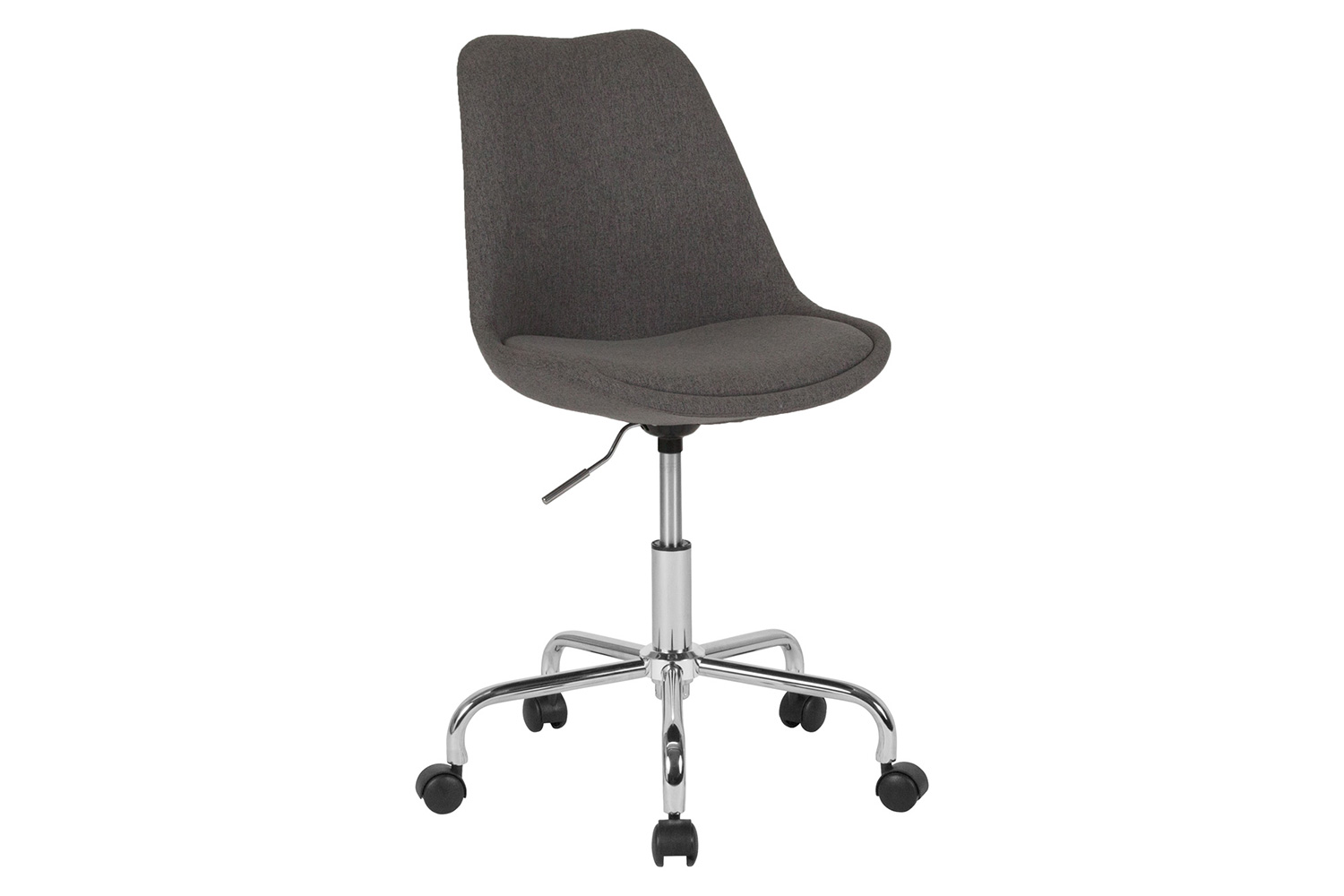 BLNK Aurora Series Mid-Back Task Office Chair with Pneumatic Lift and Chrome Base - Dark Gray