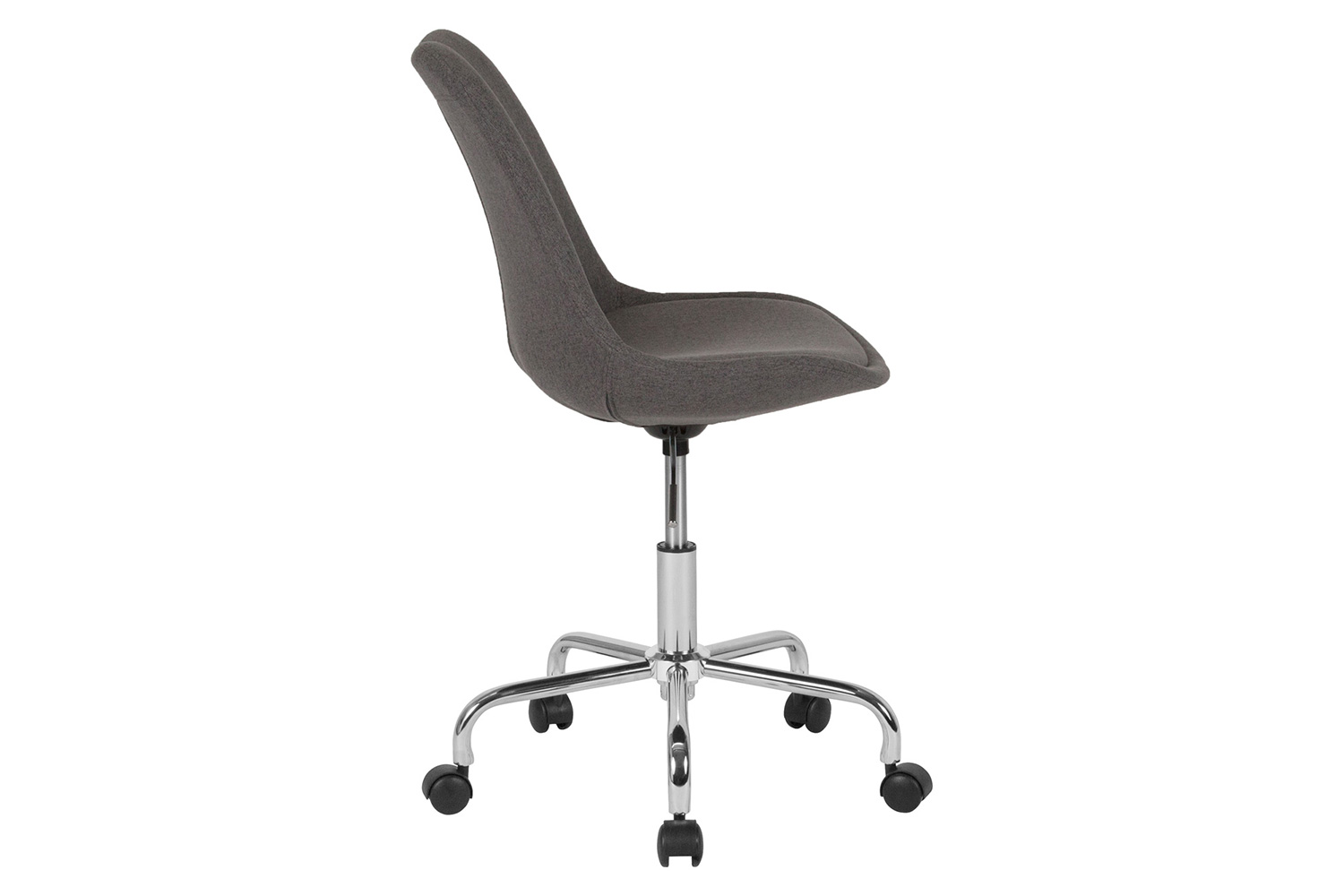 BLNK Aurora Series Mid-Back Task Office Chair with Pneumatic Lift and Chrome Base - Dark Gray