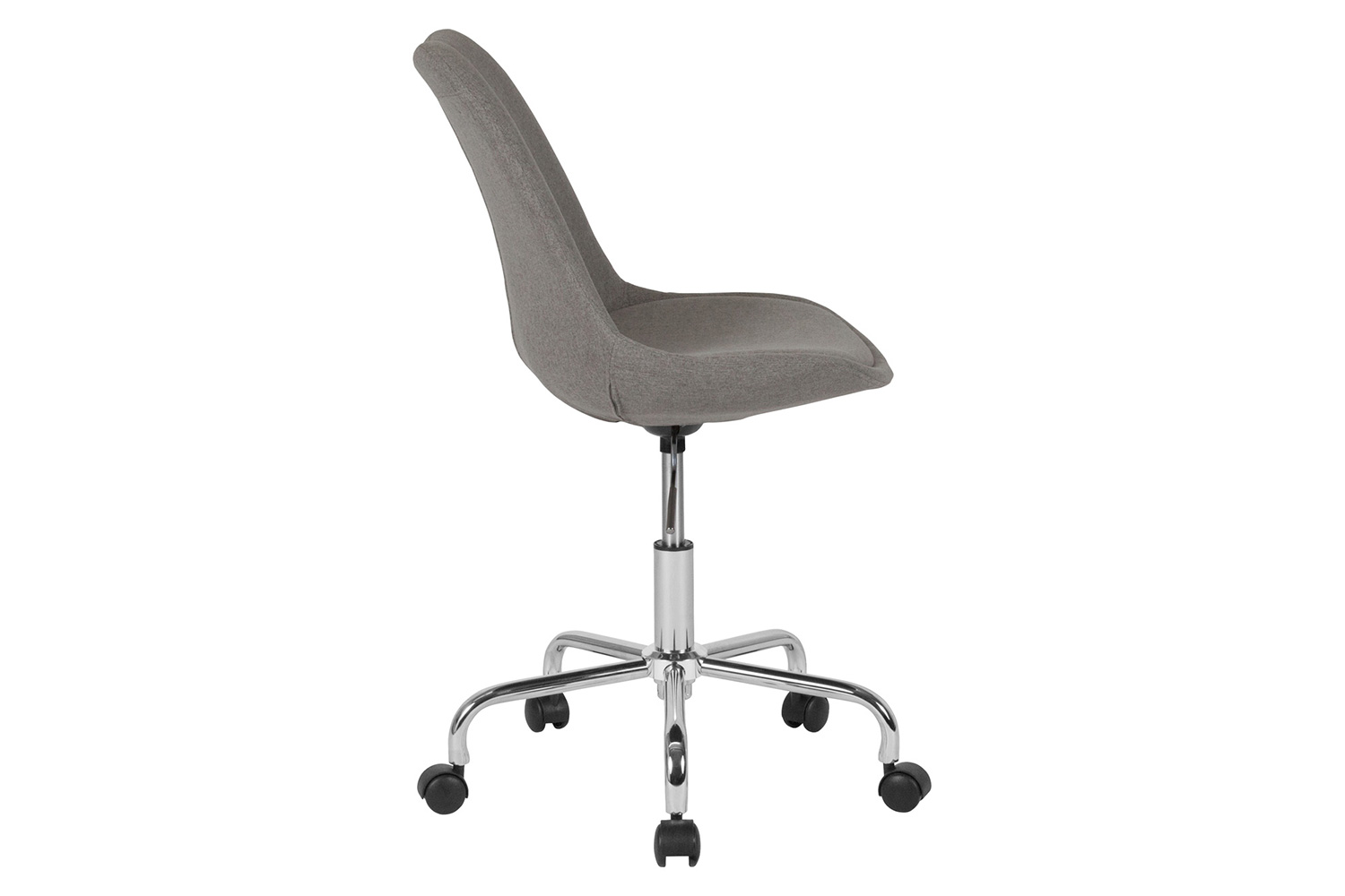 BLNK Aurora Series Mid-Back Task Office Chair with Pneumatic Lift and Chrome Base - Light Gray