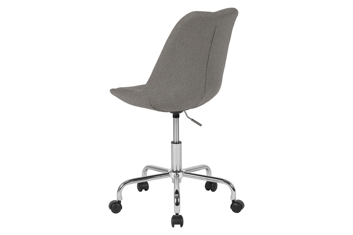 BLNK Aurora Series Mid-Back Task Office Chair with Pneumatic Lift and Chrome Base - Light Gray