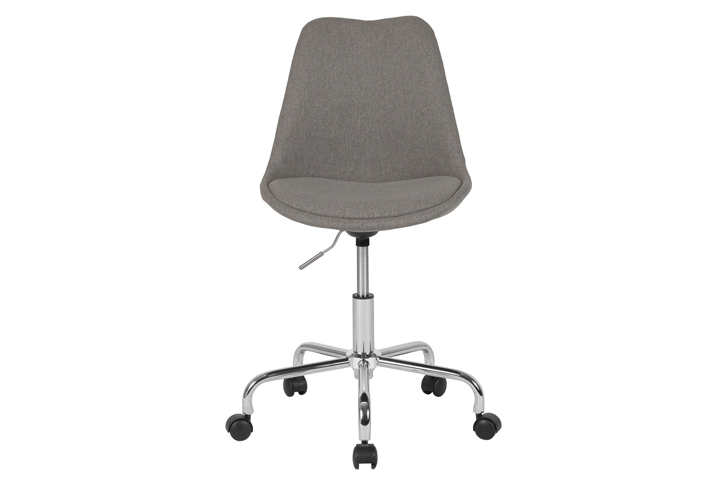 BLNK Aurora Series Mid-Back Task Office Chair with Pneumatic Lift and Chrome Base - Light Gray