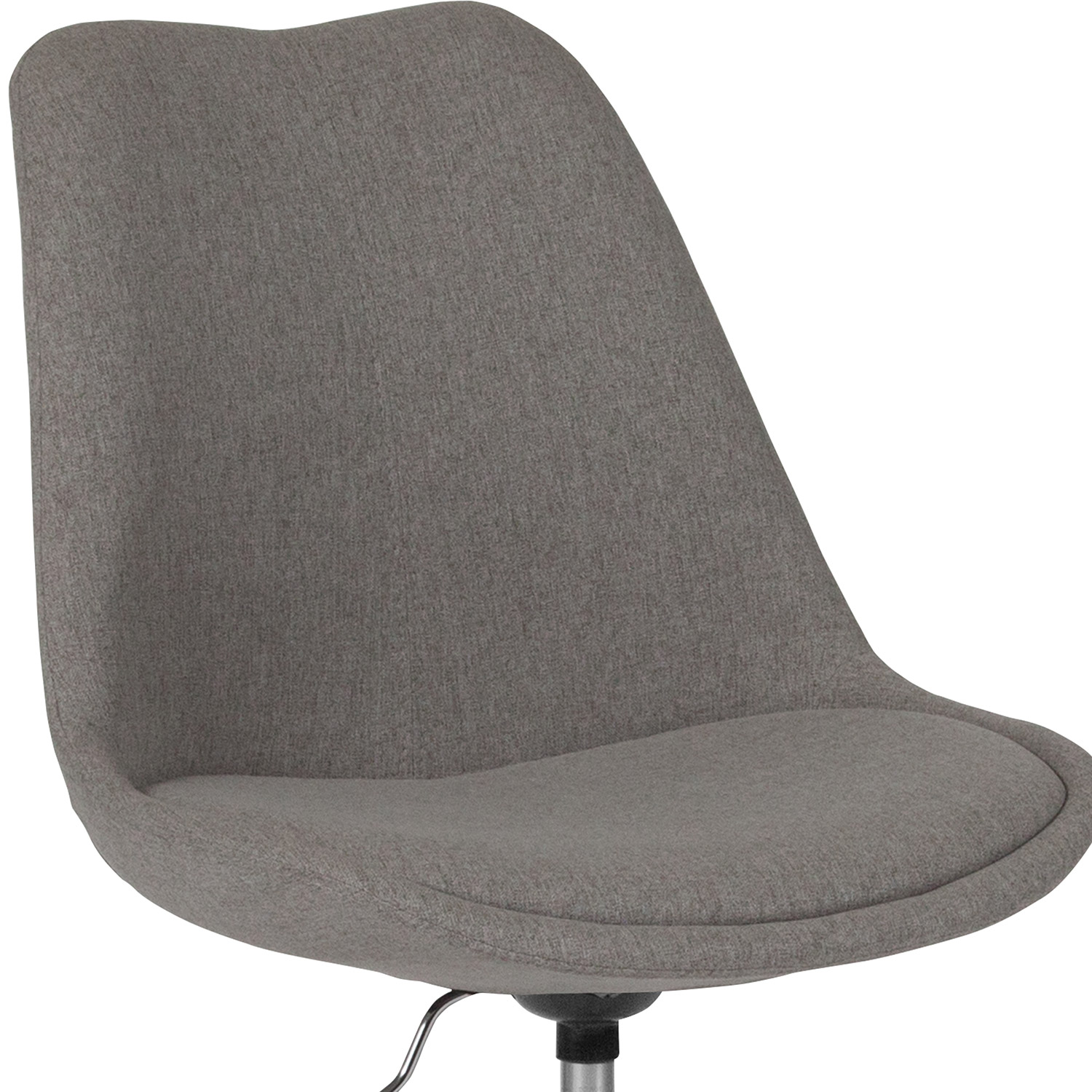 BLNK Aurora Series Mid-Back Task Office Chair with Pneumatic Lift and Chrome Base - Light Gray