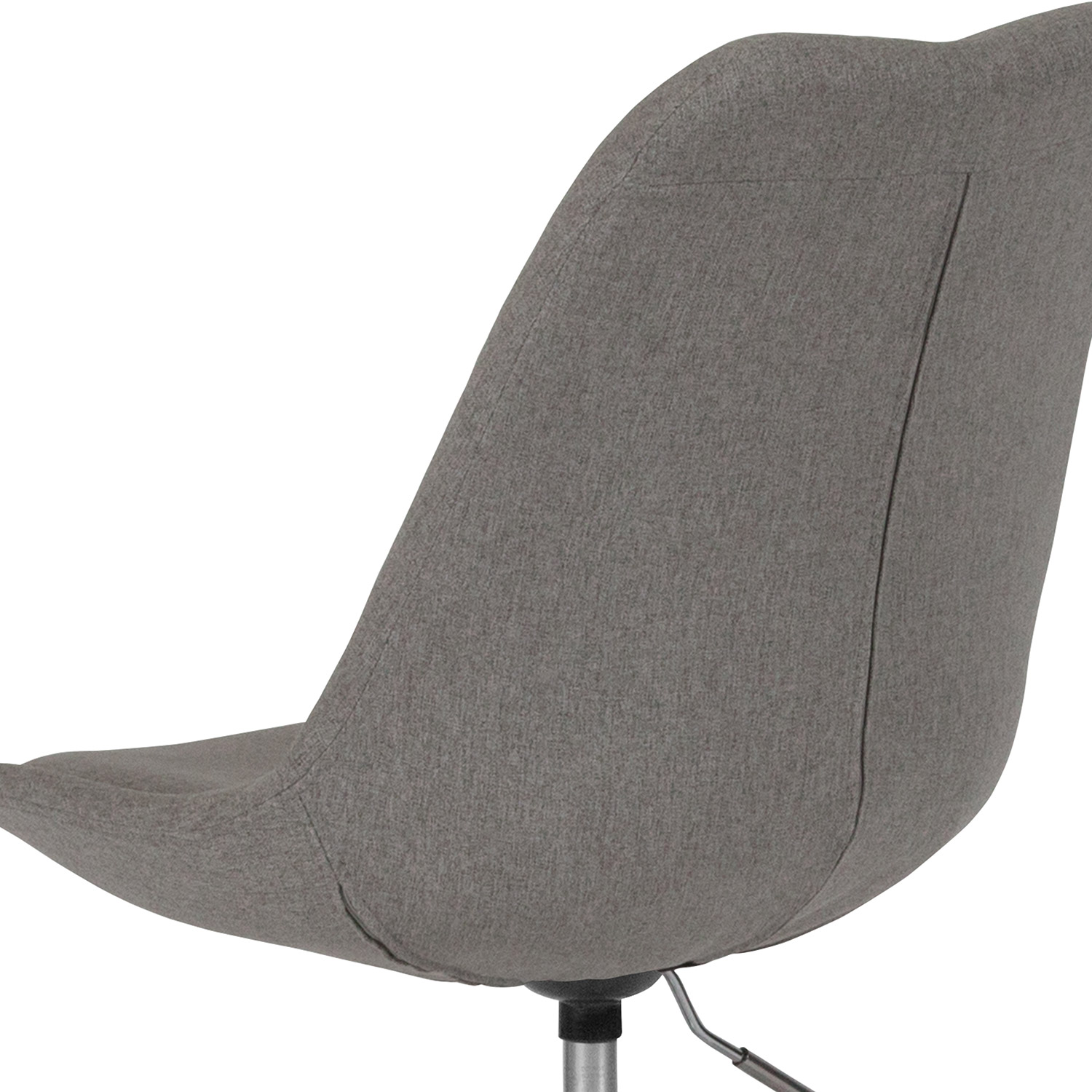 BLNK Aurora Series Mid-Back Task Office Chair with Pneumatic Lift and Chrome Base - Light Gray