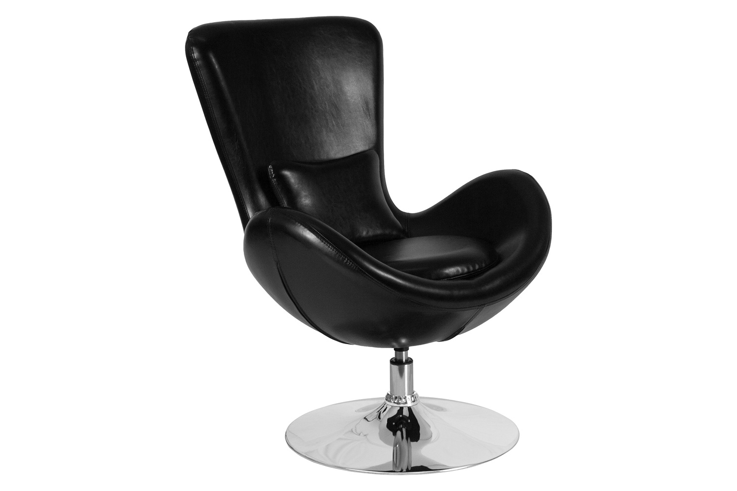 BLNK™ Egg Series LeatherSoft Side Reception Chair - Black