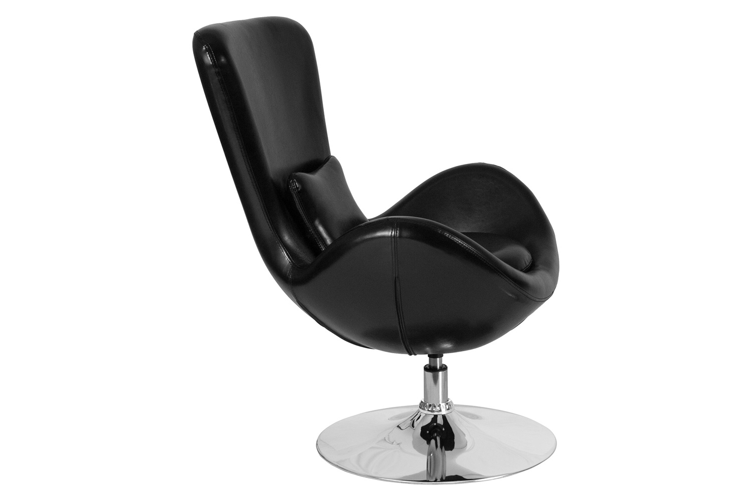 BLNK™ Egg Series LeatherSoft Side Reception Chair - Black