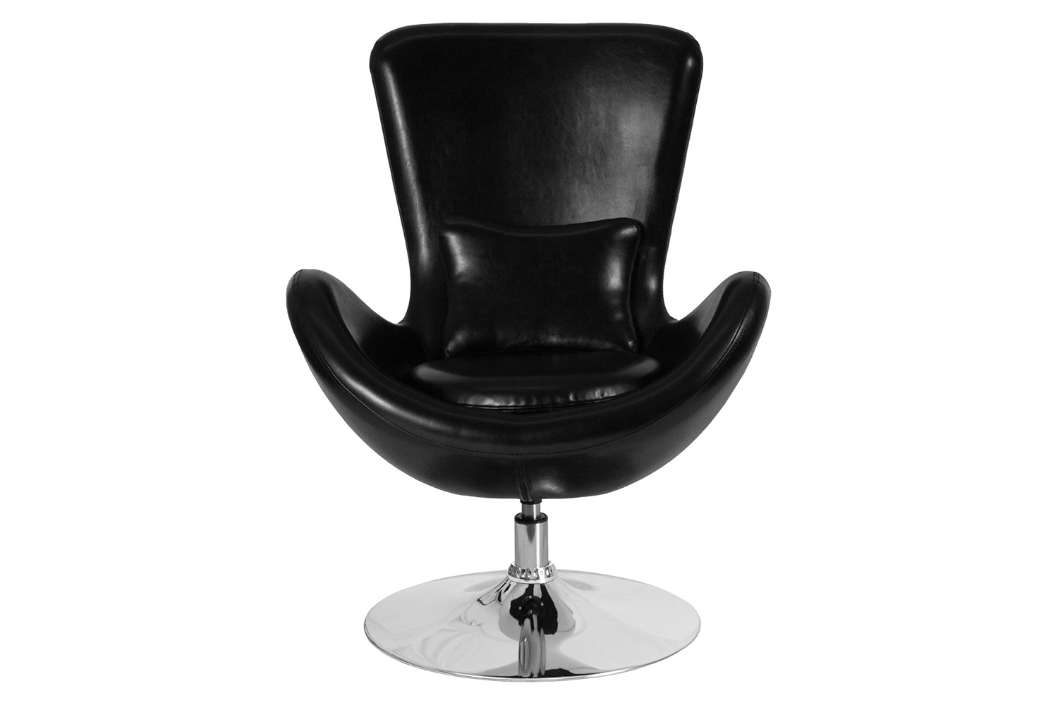 BLNK™ Egg Series LeatherSoft Side Reception Chair - Black