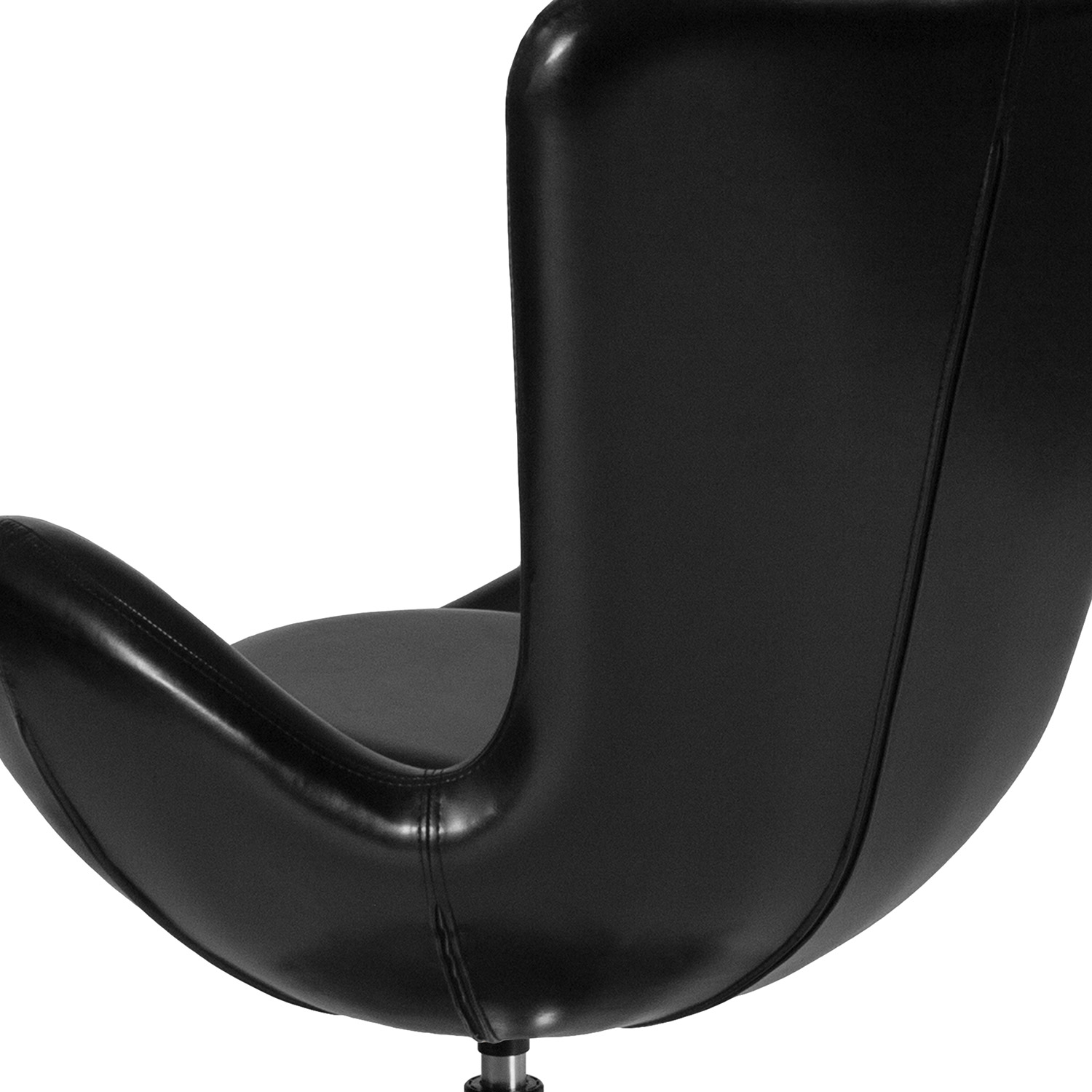 BLNK™ Egg Series LeatherSoft Side Reception Chair - Black