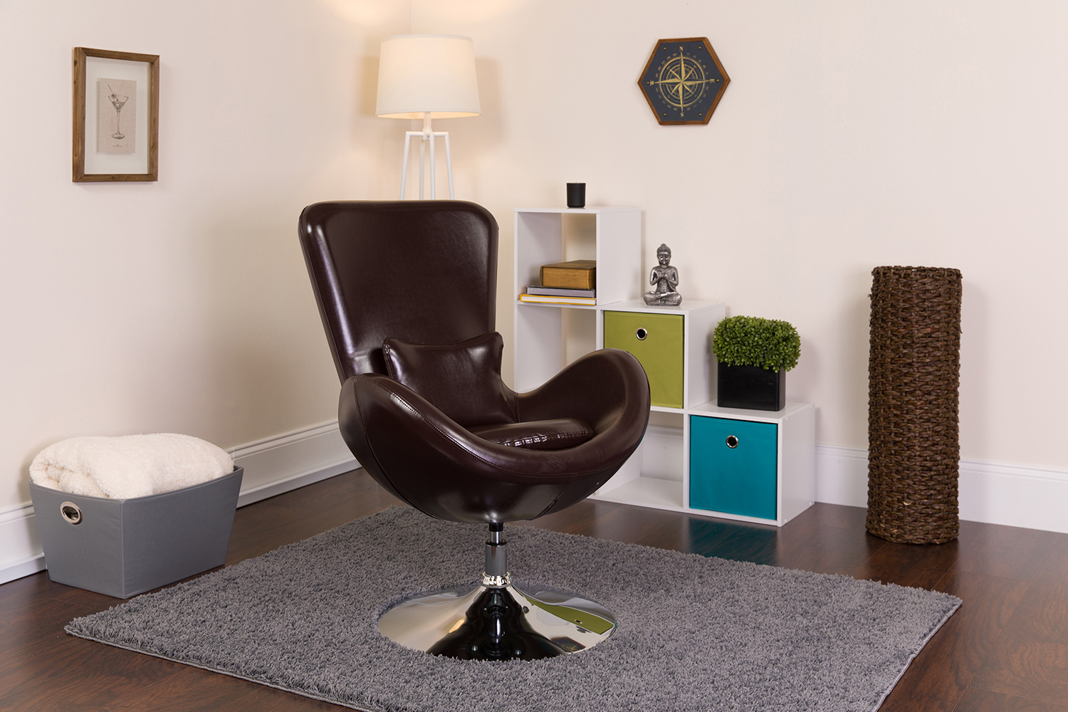 BLNK Egg Series LeatherSoft Side Reception Chair