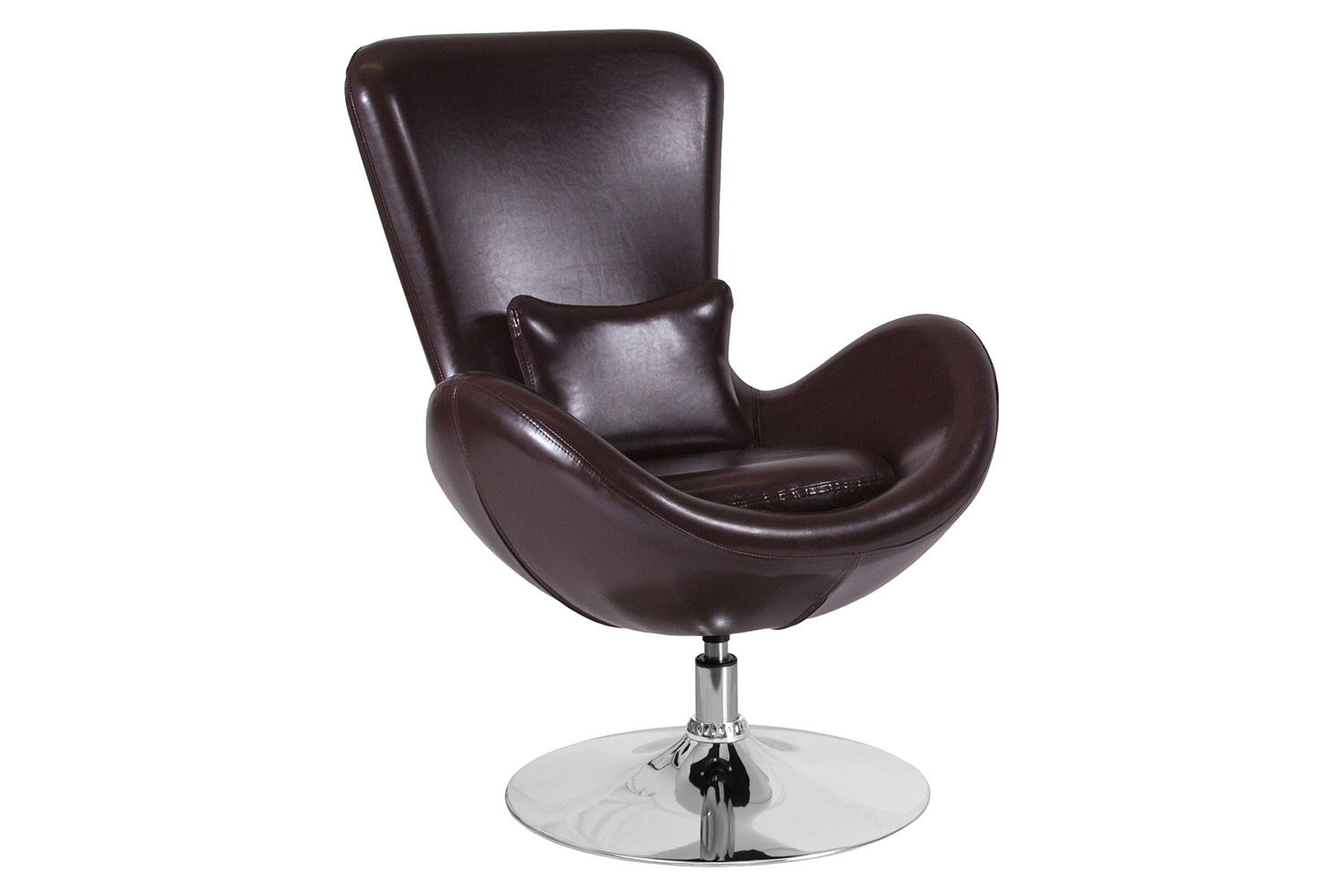 BLNK™ Egg Series LeatherSoft Side Reception Chair - Brown