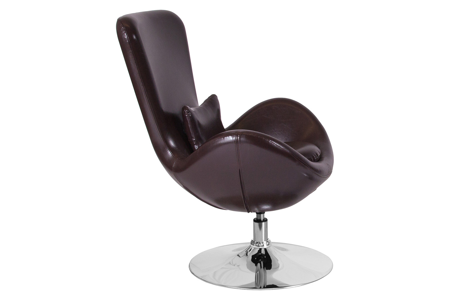 BLNK™ Egg Series LeatherSoft Side Reception Chair - Brown