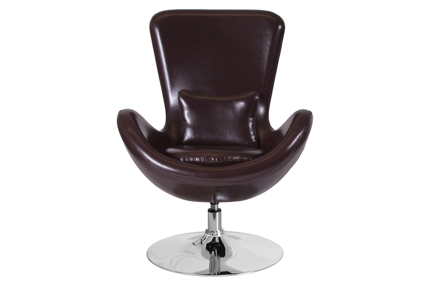 BLNK™ Egg Series LeatherSoft Side Reception Chair - Brown