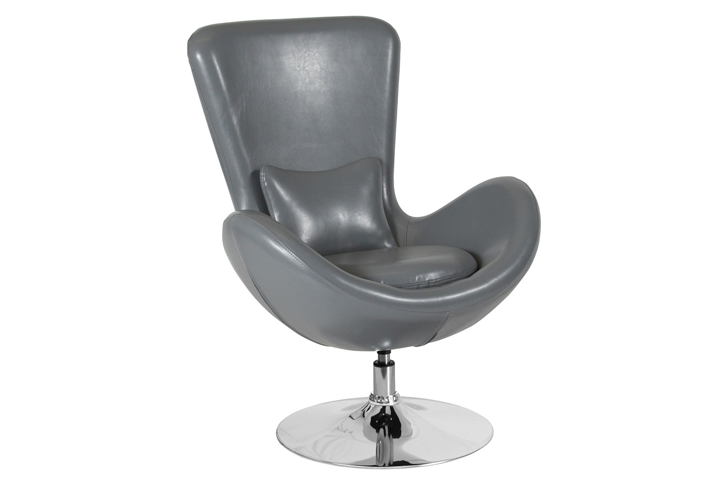 BLNK™ Egg Series LeatherSoft Side Reception Chair - Gray