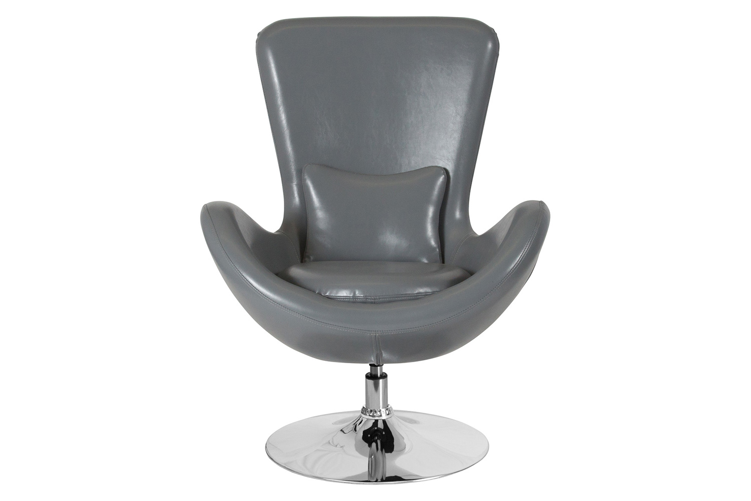 BLNK™ Egg Series LeatherSoft Side Reception Chair - Gray