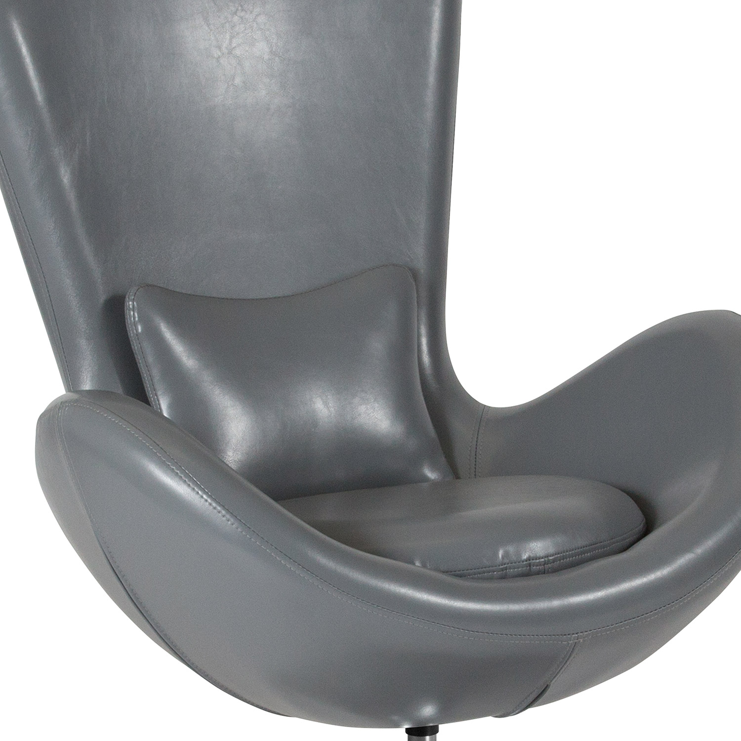 BLNK™ Egg Series LeatherSoft Side Reception Chair - Gray