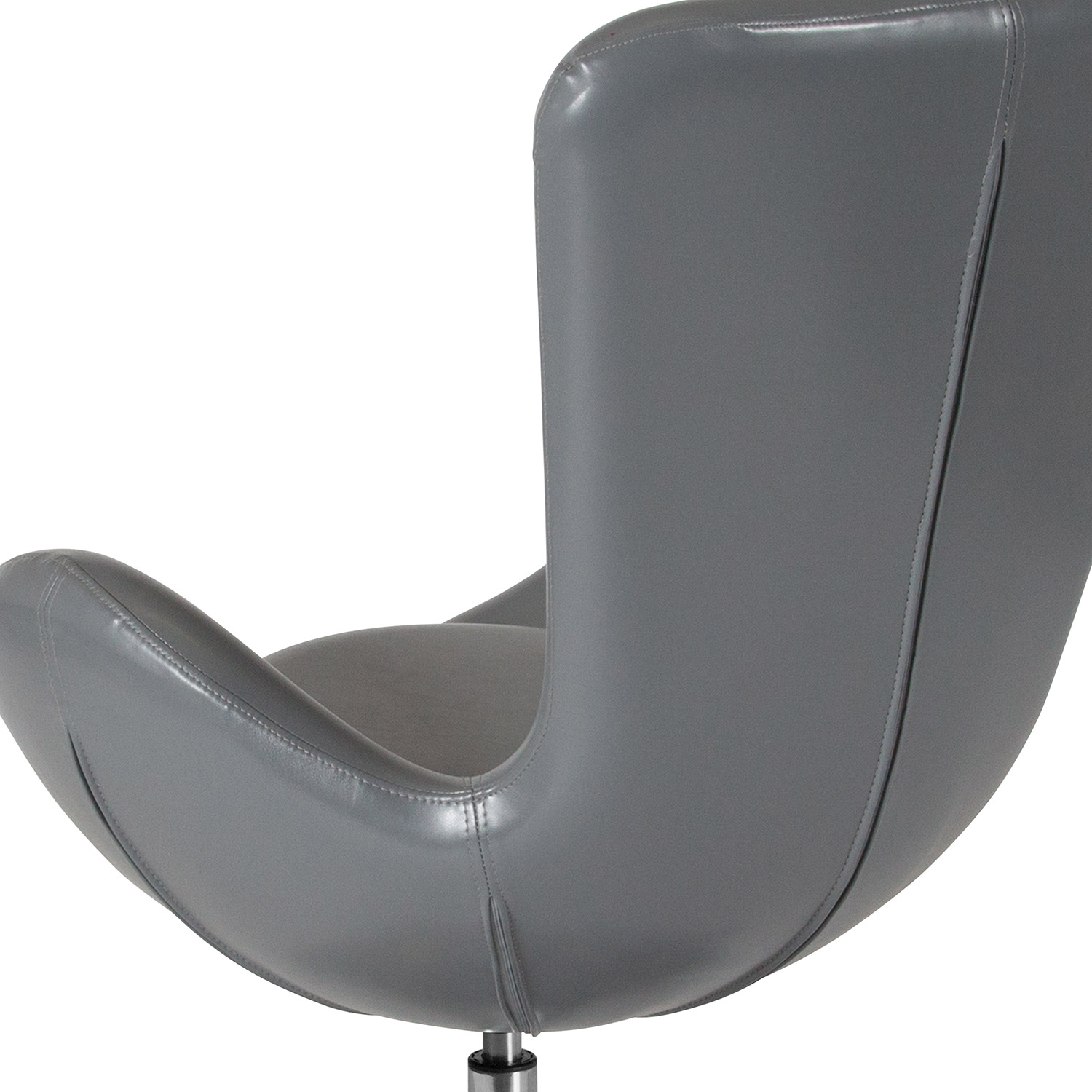 BLNK™ Egg Series LeatherSoft Side Reception Chair - Gray