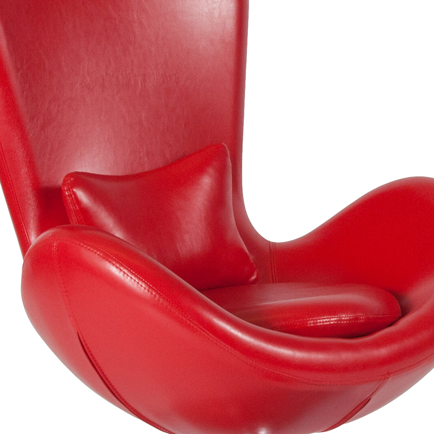 BLNK™ Egg Series LeatherSoft Side Reception Chair - Red